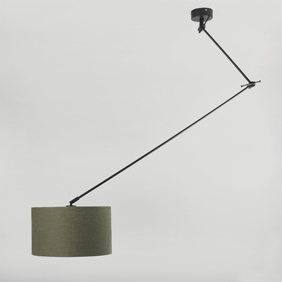 Qazqa Pendelleuchte Blitz, ohne Leuchtmittel, Warmweiß, QAZQA Hängeleuchte, e27, Grün, Rattan, Modern