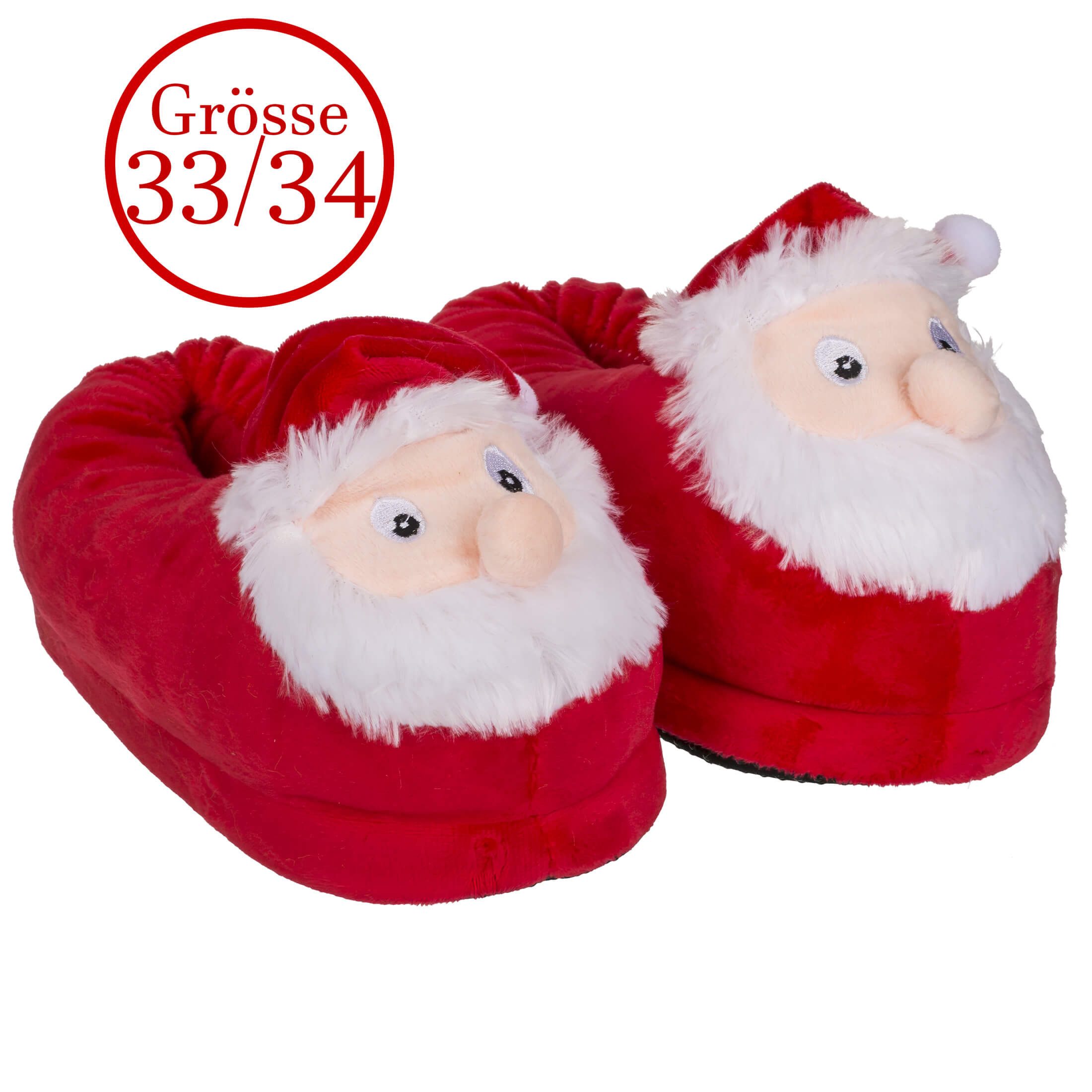 Out of the Blue Kuschel Weihnachtsmann Pantoffel Kinder Домашняя обувь 33/34 Pantoffel (2-tlg) Kinder Pantoffel, Домашняя обувь, rutschhemmende Sohle