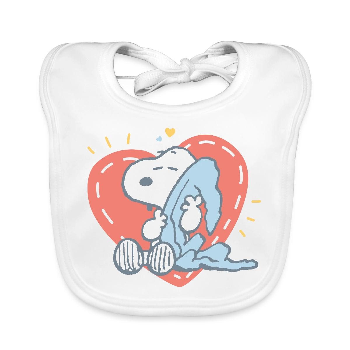 Lätzchen Peanuts Snoopy Müde Herz Kuscheln Bio Baby Lätzchen Waschbar