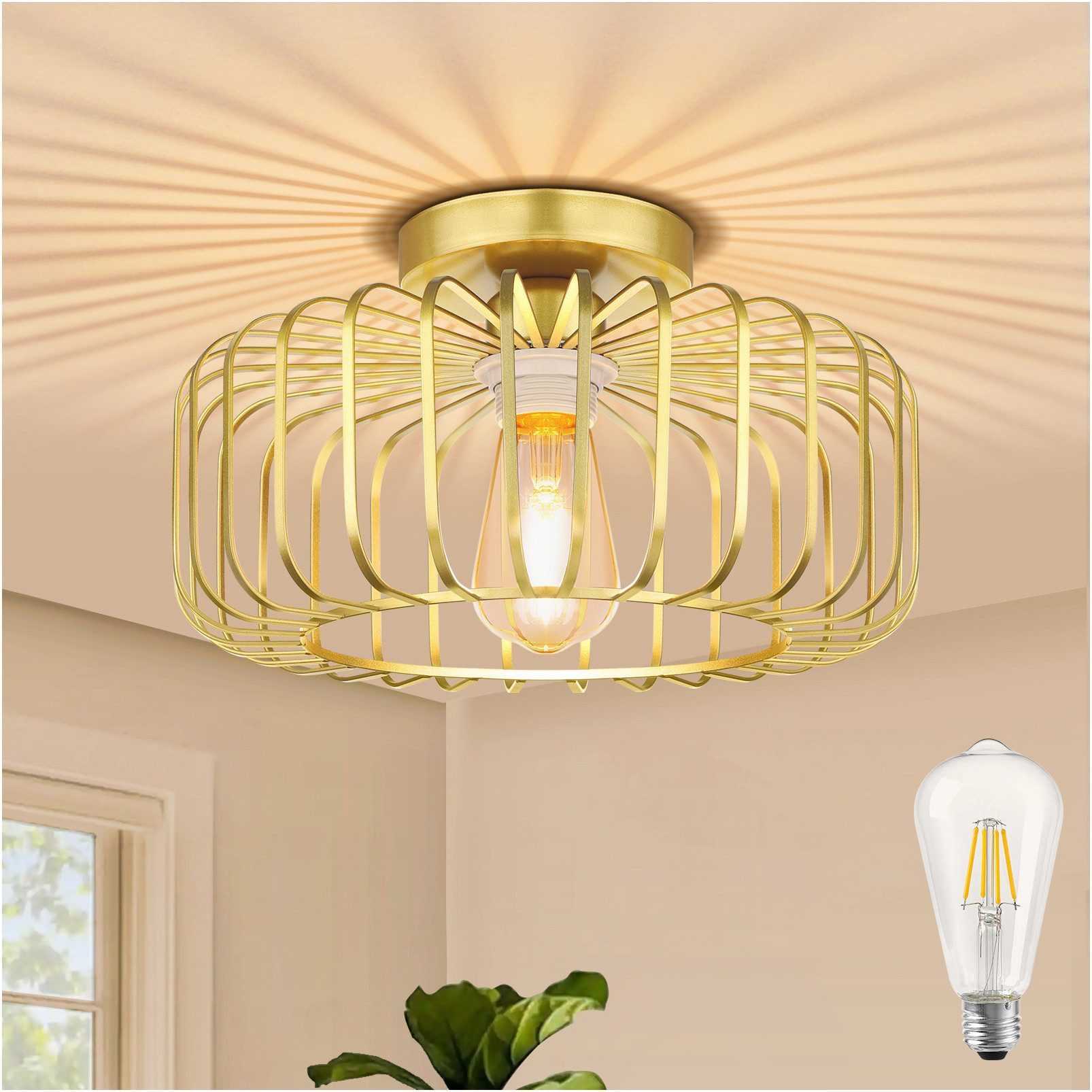 MUPOO Deckenleuchte Deckenleuchte,Moderne Deckenleuchten E27 Runde Deckenla günstig online kaufen