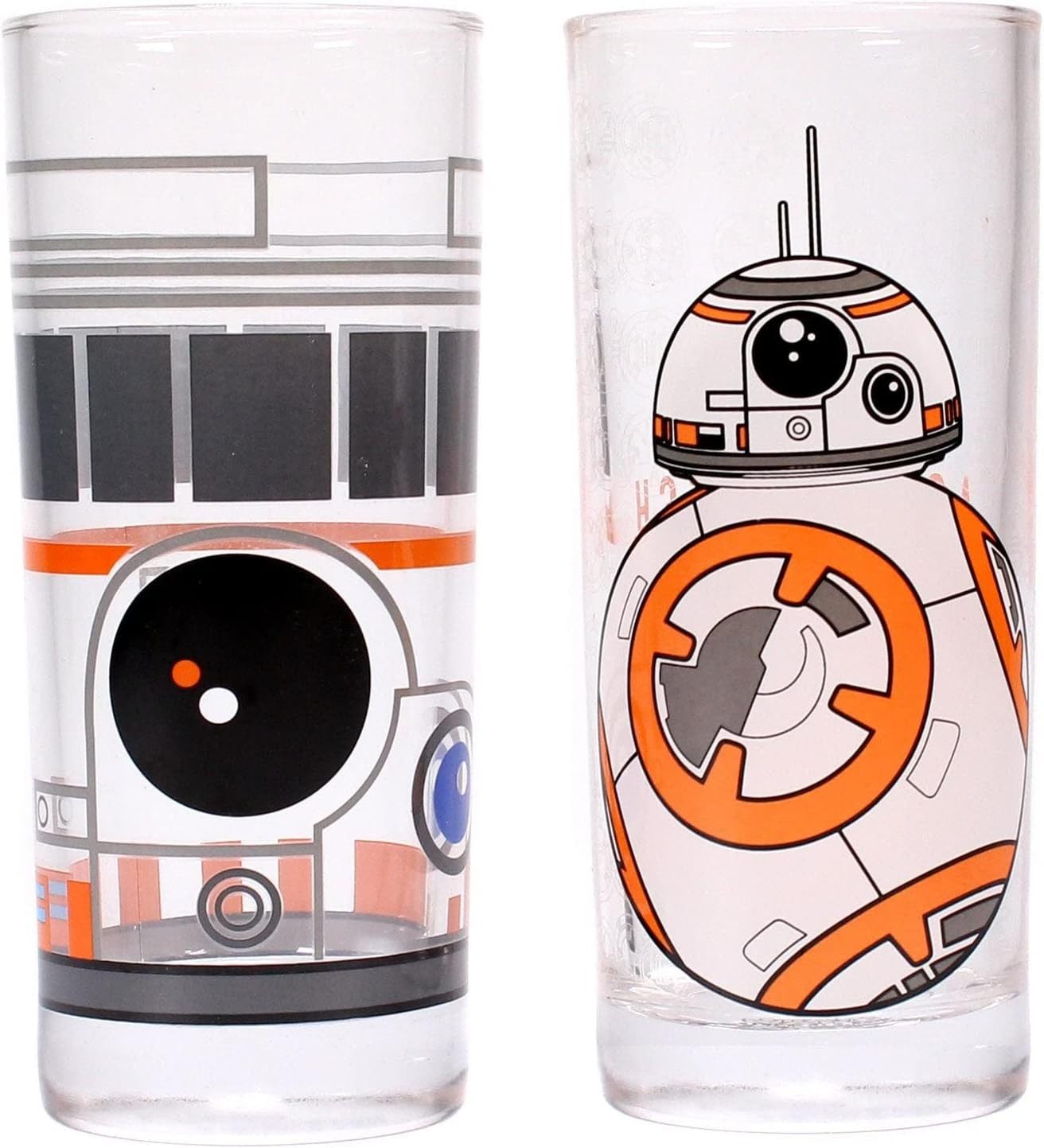 Half Moon Bay Gläser-Set Star Wars Trinkgläser 2er Set BB-8 – Glas Set mit Droiden Motiv, 1-tlg., Star Wars Trinkgläser 2er Set BB-8