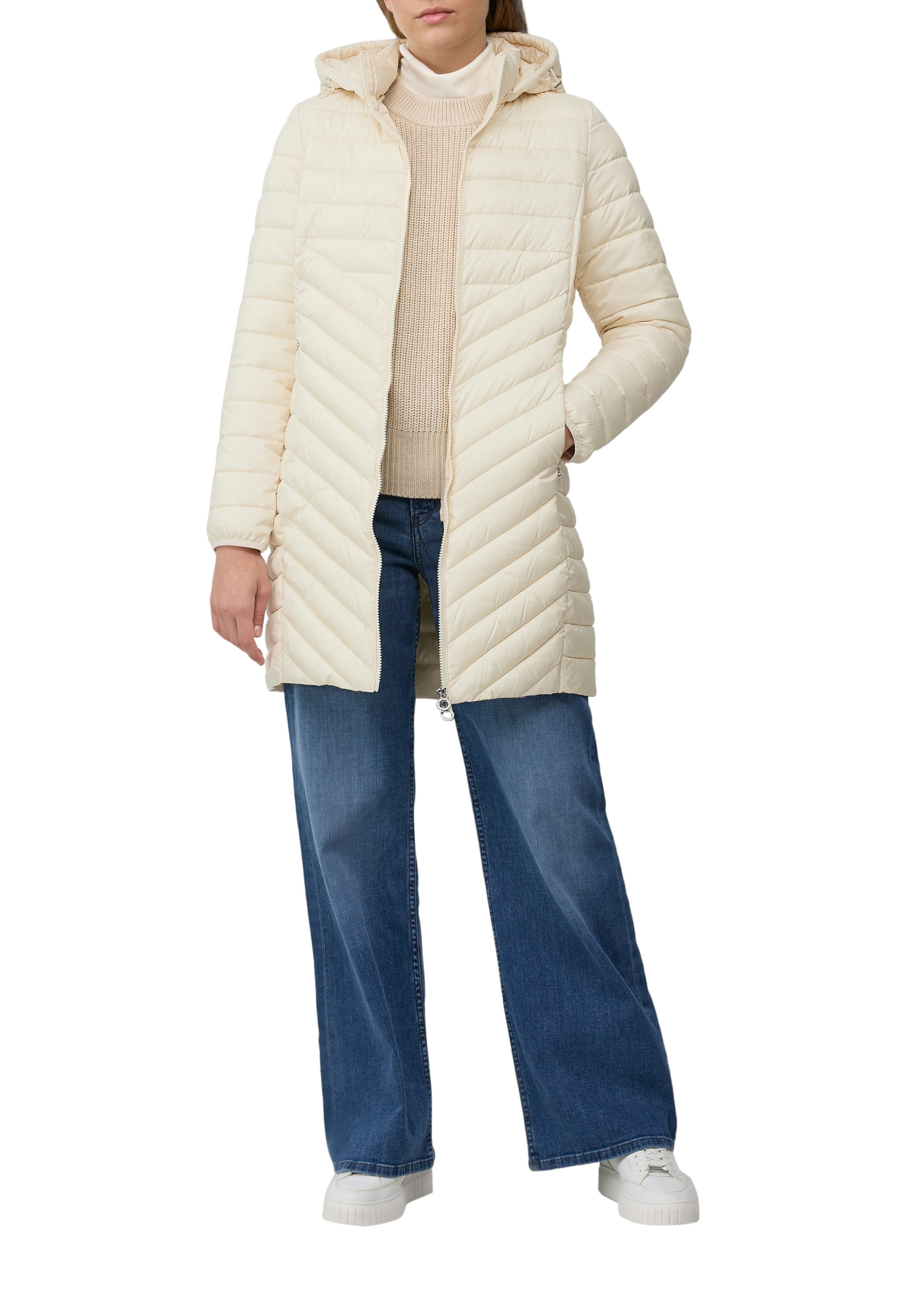 s.Oliver Steppmantel im Slim Fit, abnehmbare Kapuze günstig online kaufen