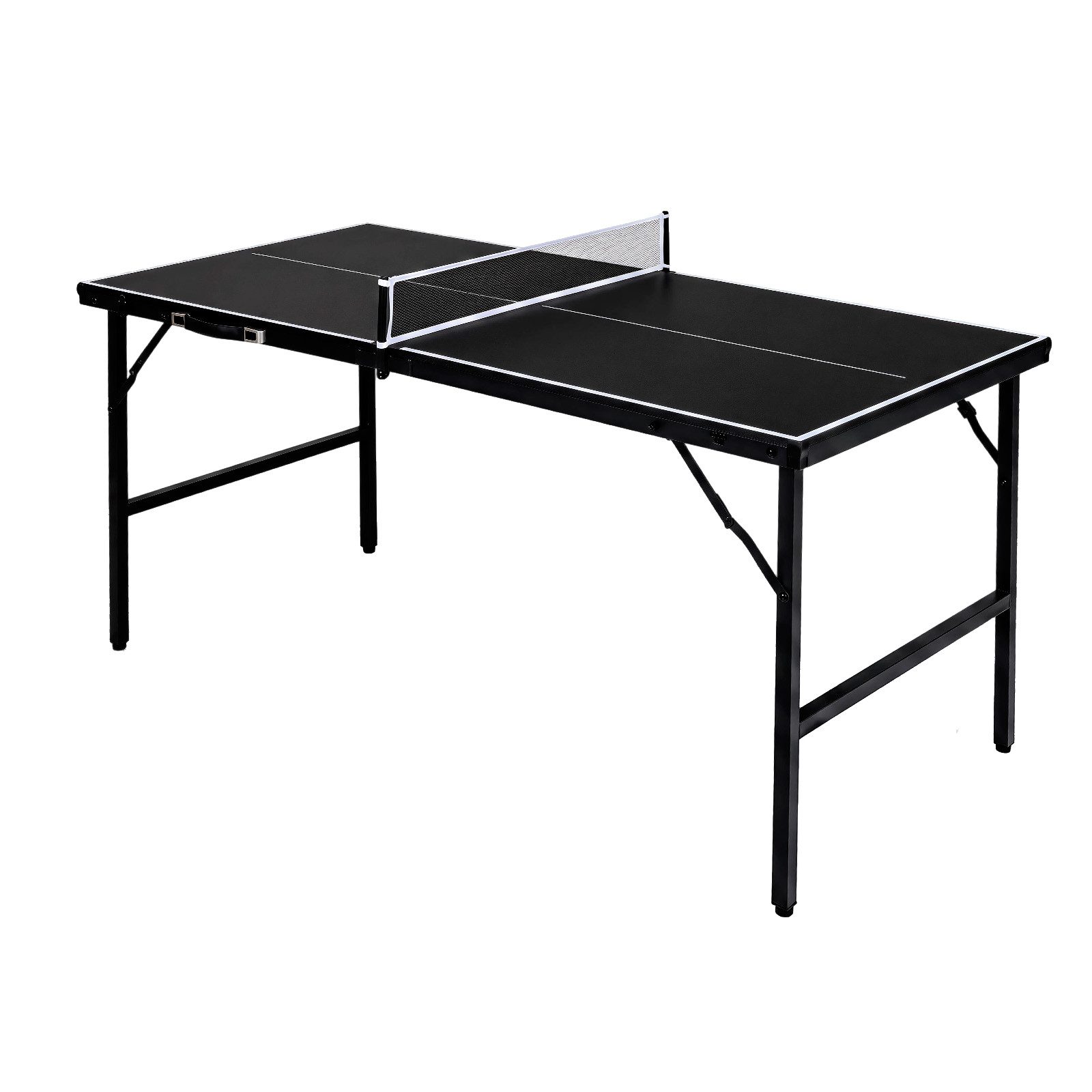 COSTWAY Tischtennisplatte Klappbarer Tischtennistisch mit Netz, 2 Schlägern & Bällen