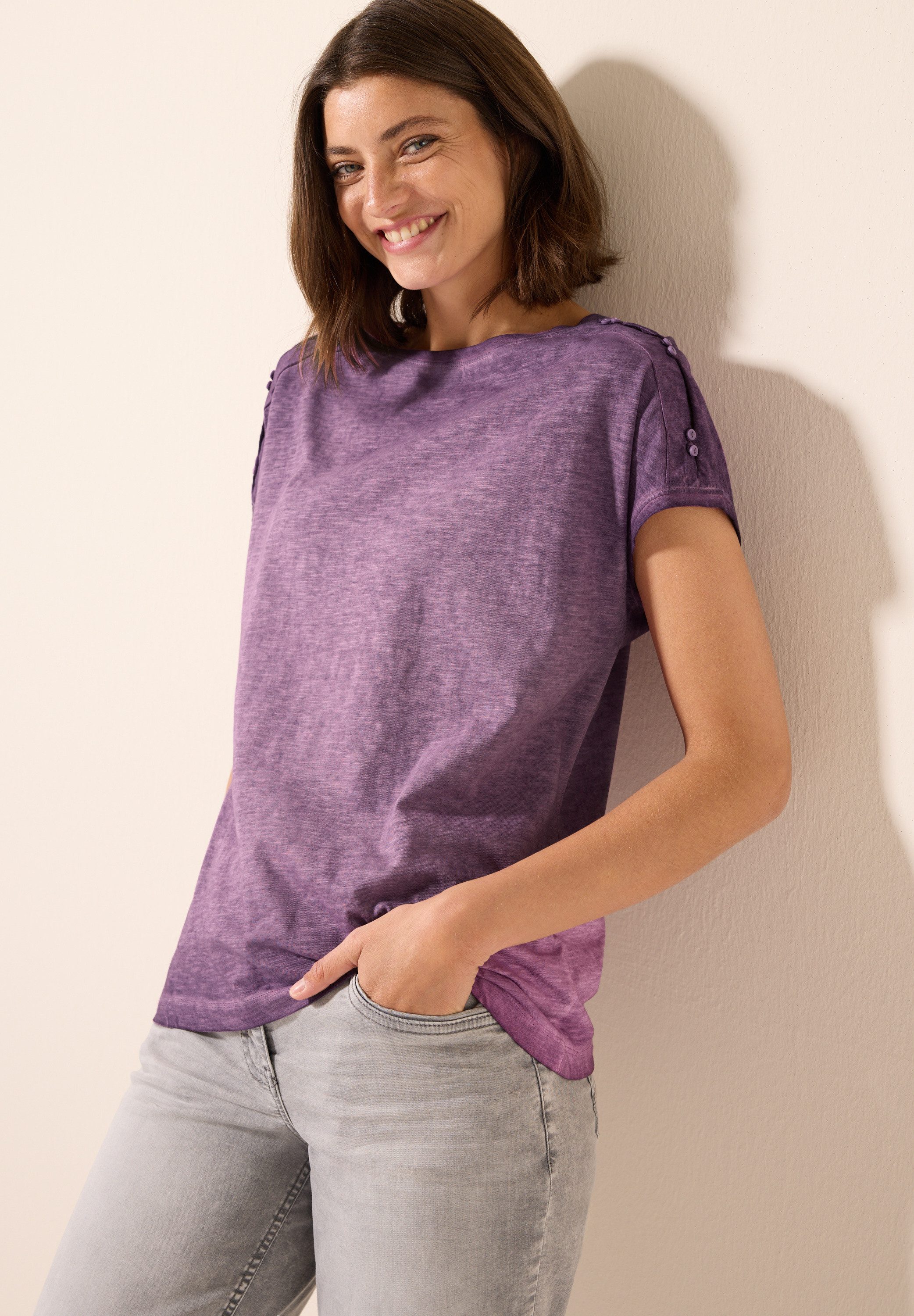 CECIL T-Shirt mit Knopfdetail günstig online kaufen