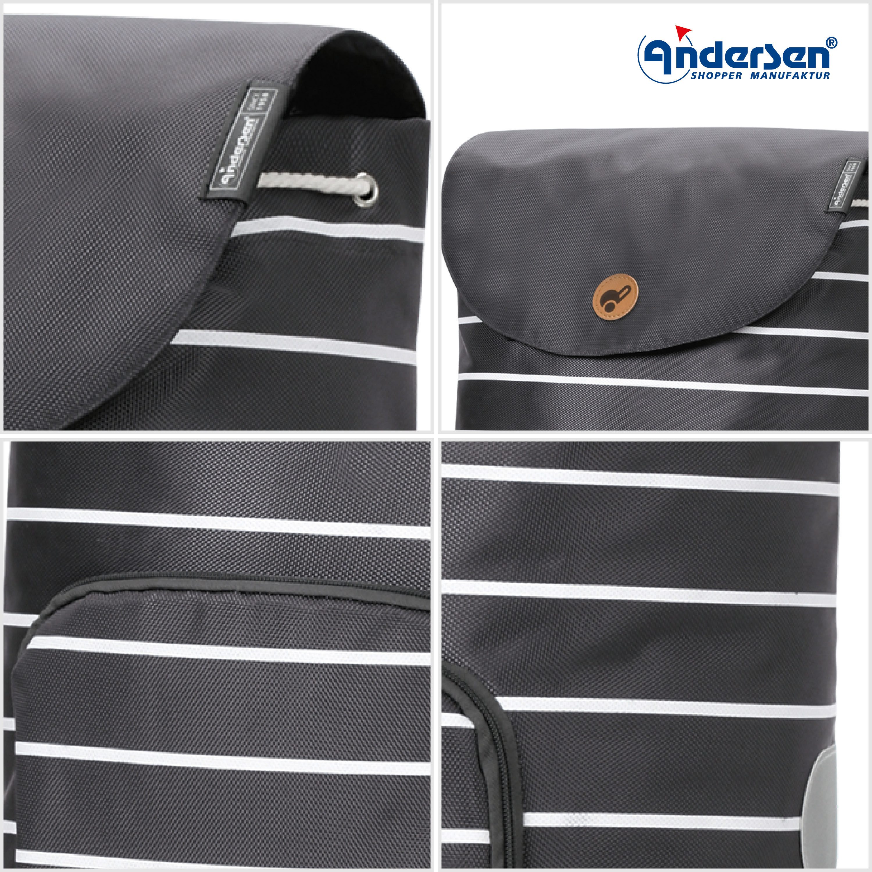 Andersen Einkaufstrolley Tasche Mia anthrazit, wasserabweisend