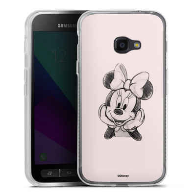 DeinDesign Handyhülle Minnie Mouse Offizielles Lizenzprodukt Disney Minnie Posing Sitting, Samsung Galaxy Xcover 4s Silikon Hülle Bumper Case Handy Schutzhülle