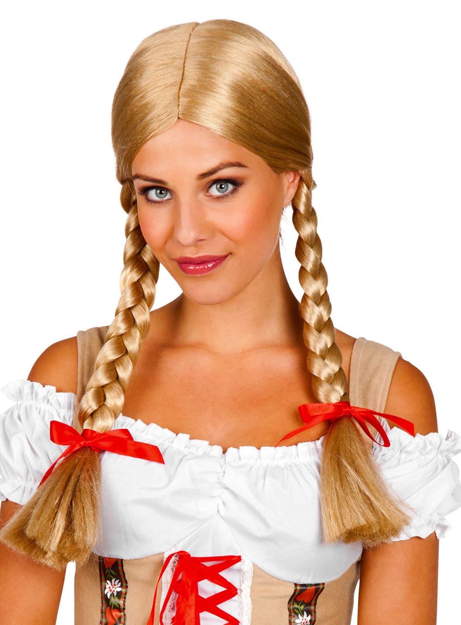 Kostüm-Perücke Zopfperücke blond - Kostüm Perücke für Fasching