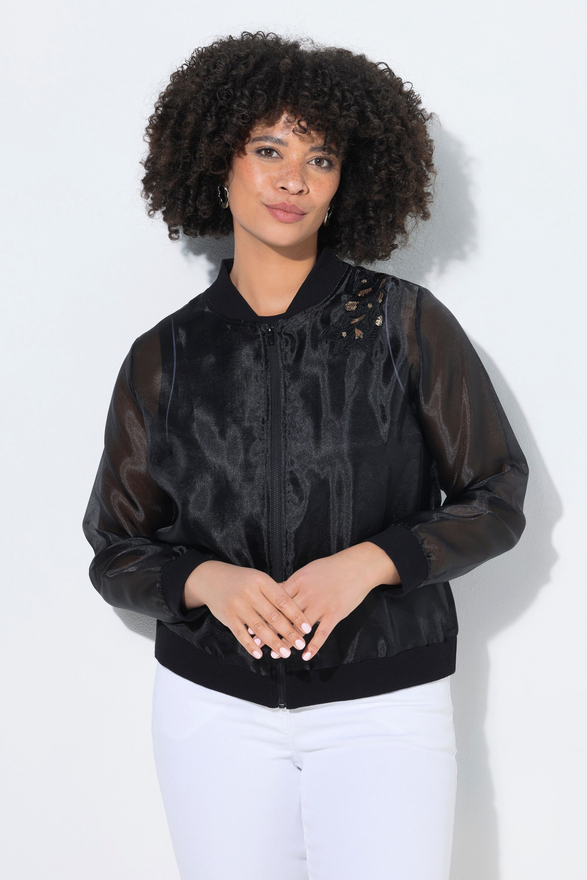 Angel of Style Sommerjacke College-Jacke Loose Fit leicht transparent günstig online kaufen