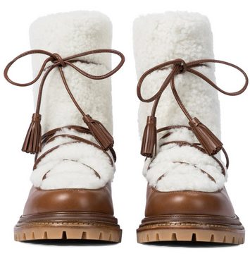 AQUAZURRA AQUAZZURA Very Gstaad Shearling Ankle Boots Booties Lamm Stiefel S Ankleboots