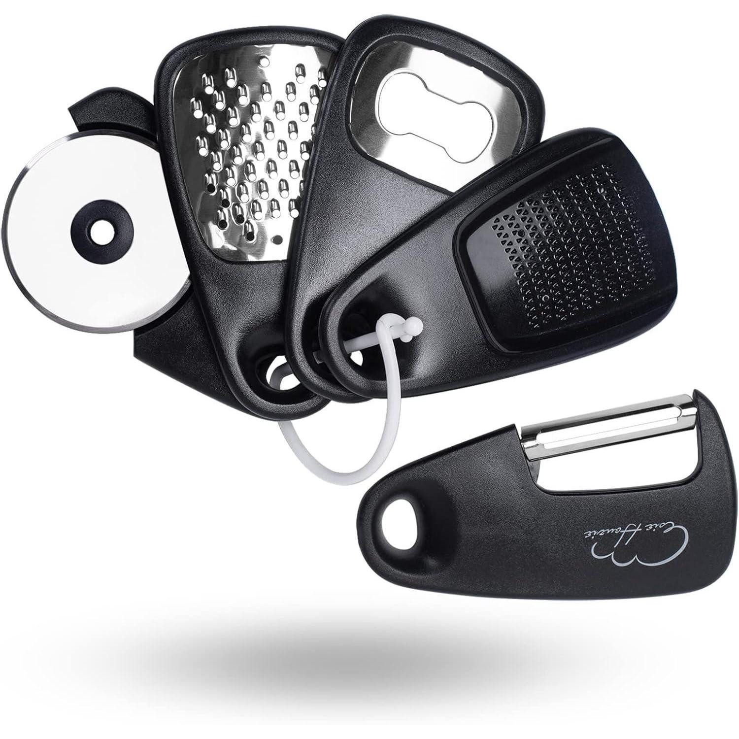 LuxusKollektion Sparschäler 5-teiliges Küchenhelfer-Set Mini Gemüseschäler Käse Schokoraspel