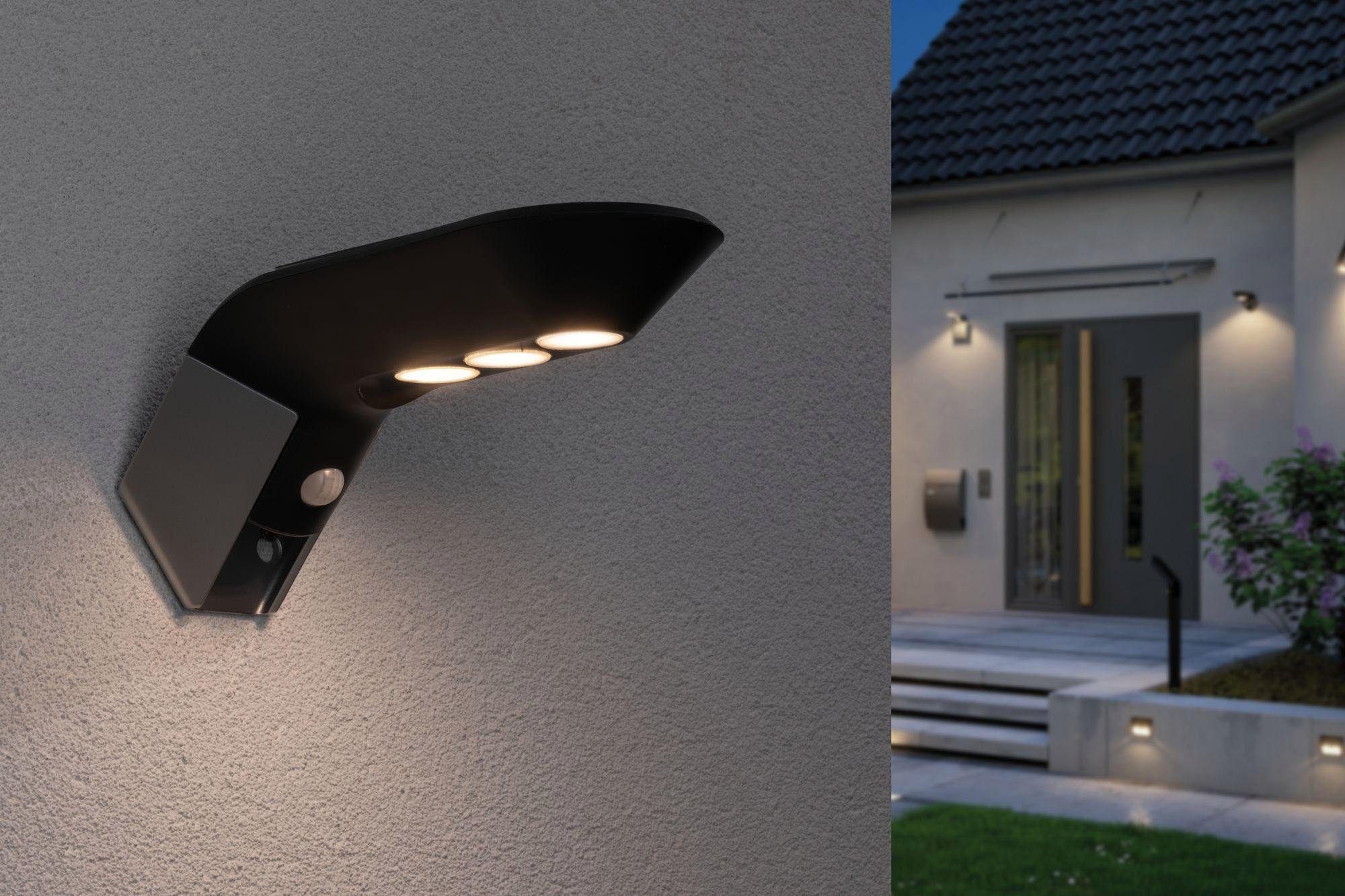Paulmann LED Außen-Wandleuchte Soley, Bewegungsmelder, integriert, Warmweiß, LED fest LED-Modul
