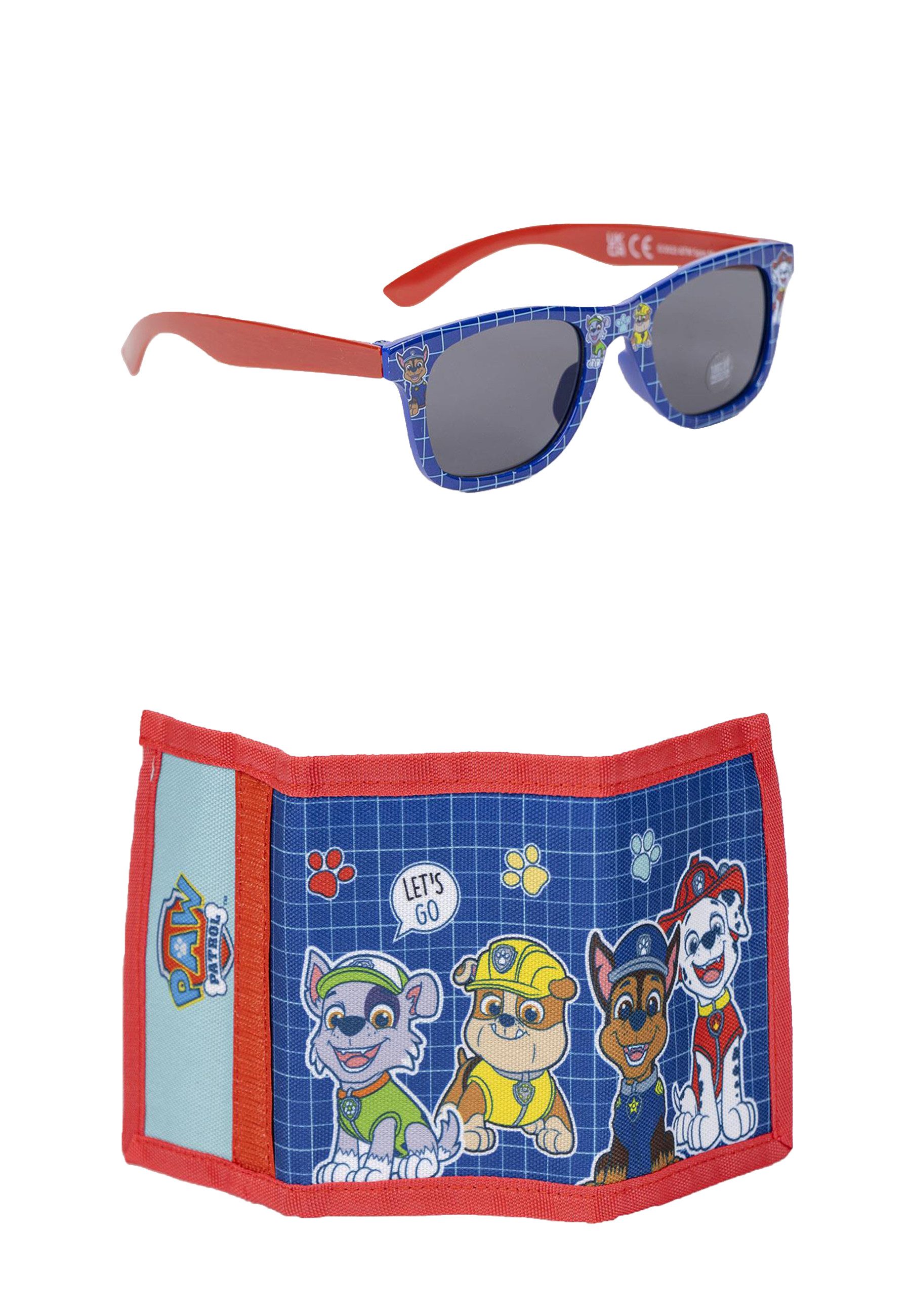 PAW PATROL Geldbörse Jungen Kinder Set Sonnenbrille Portemonnaie