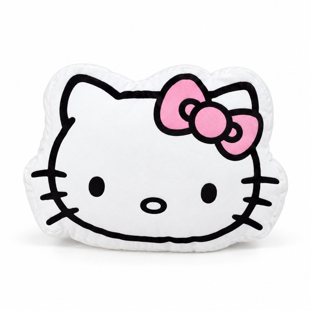 Hello Kitty Dekokissen Hello Kitty 3D Kissen Dekokissen Kuschelkissen 35x30 cm Weiß Rosa