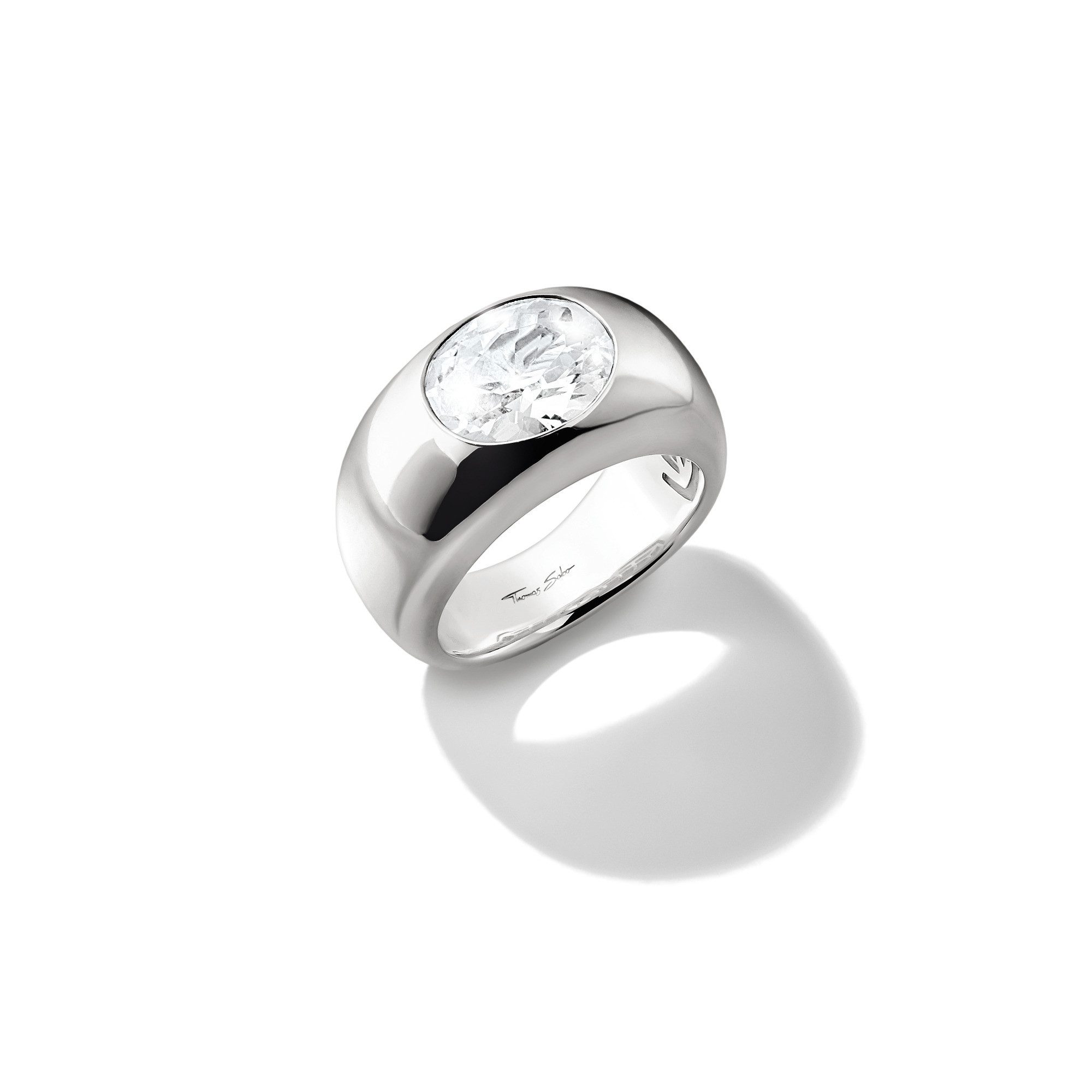 THOMAS SABO Fingerring Bold Elegance Ring mit Center-Stein, mit Zirkonia (synth)