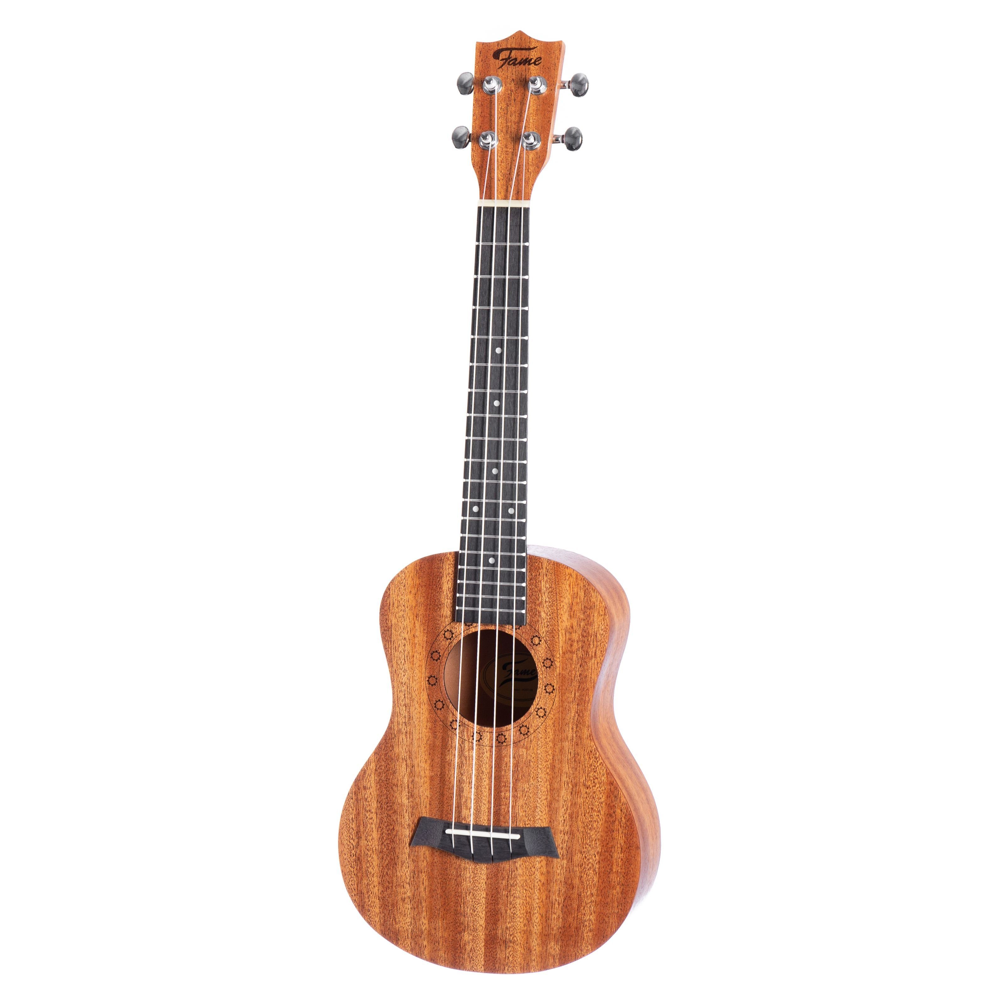 FAME Ukulele, Tenor Ukulele aus Mahagoni Kraftvoller Sound Warme Bassfrequenzen Angenehmer Spielkomfort Präzises Stimmen Mattlackierung, Укулеле, Tenor Укулеле, Tenor Ukulele, Mahagoni, Kraftvoller Sound