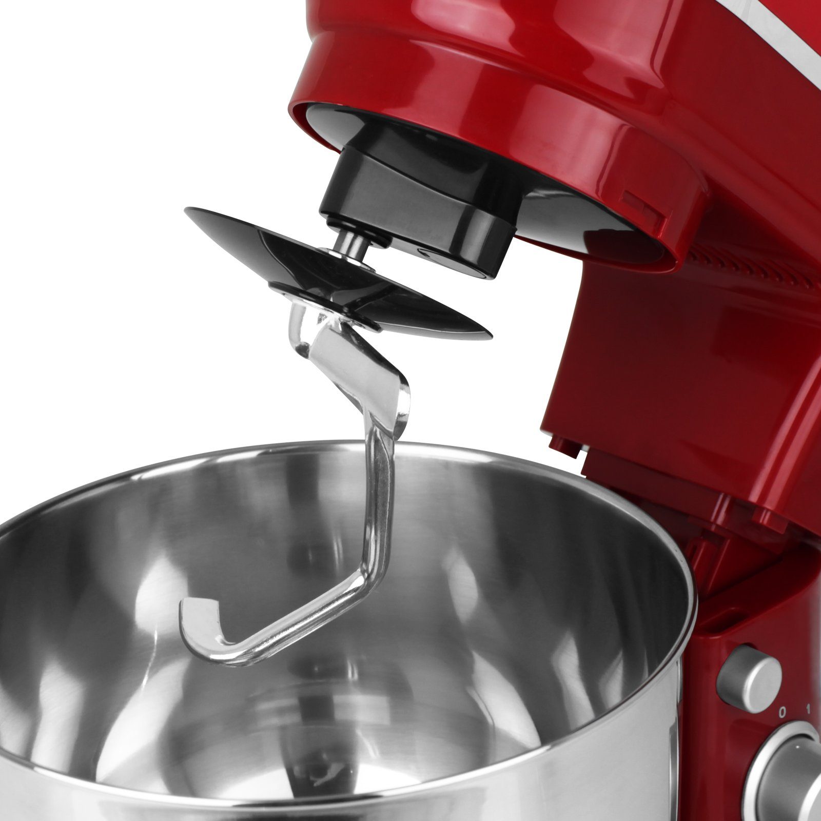 Hatex Küchenmaschine Rührfunktion Teigkneter Mixer W, 1200,00 Rot Rühraufsatz Standmixer 1200W mit Farbwahl