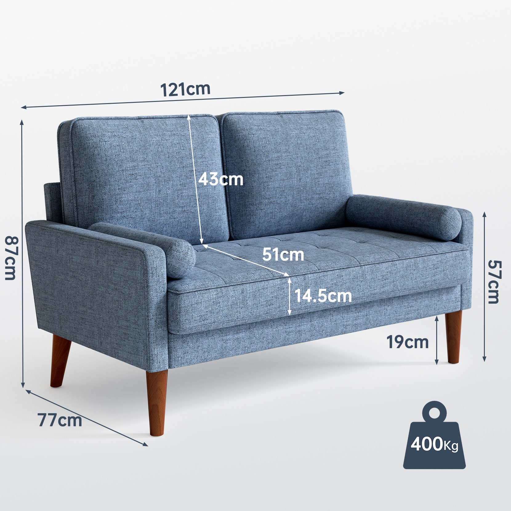OUNUO 2-Sitzer Sofa 2 Sitzer, Modernes günstig online kaufen