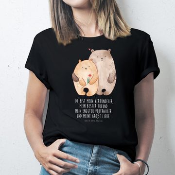 Mr. & Mrs. Panda T-Shirt Bären Liebe - Schwarz - Geschenk, Frauen, Verlobung, Geschenk Freundi (1-tlg)