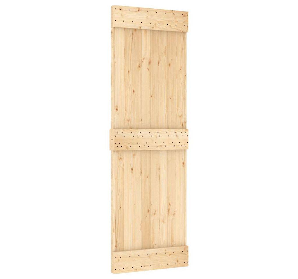 Thumbnail - vidaXL Schiebetür Schiebetür mit Beschlag 70x210 cm Massivholz Kiefer