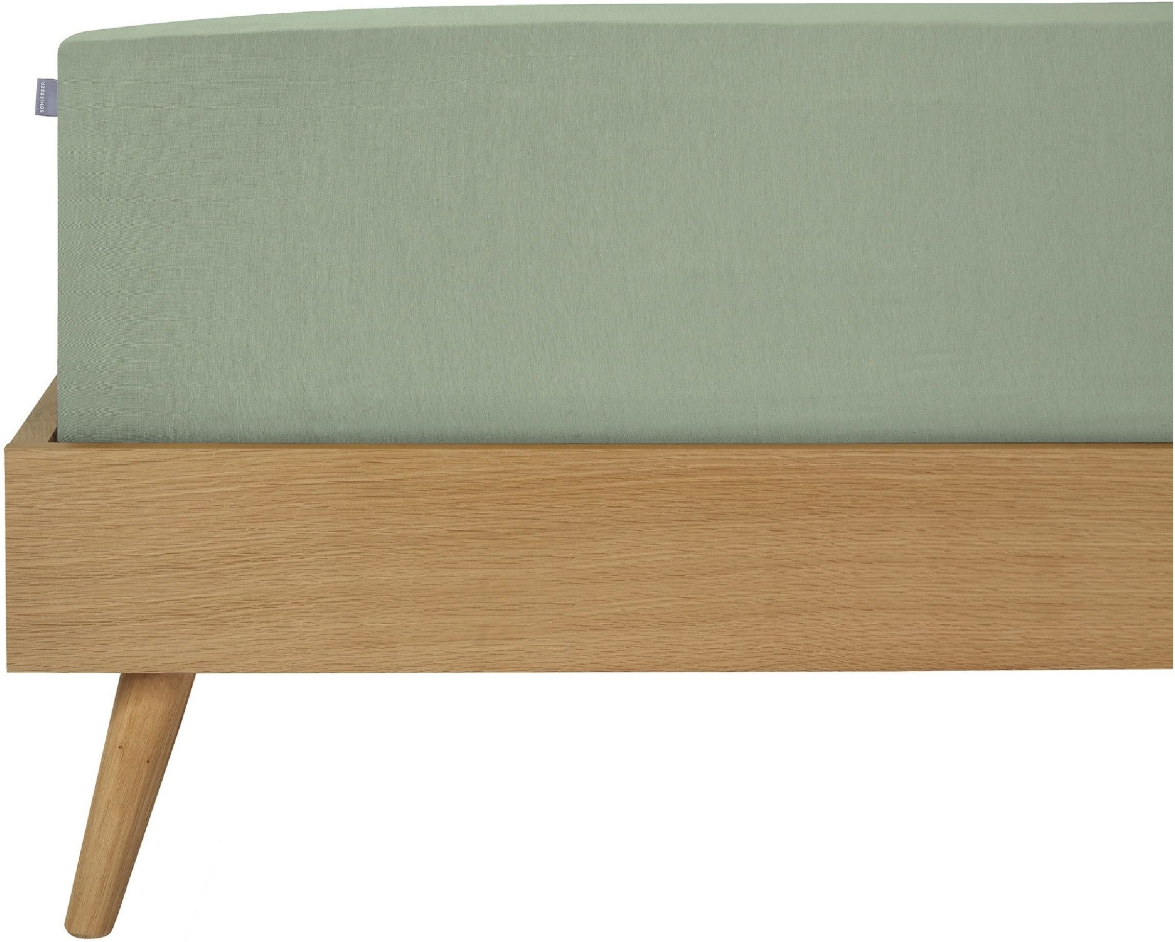 Schiesser Spannbettlaken Jessi aus 100% Baumwolle, Jersey, Gummizug: rundum, (1 Stück), für Matratzen bis zu 22 cm Höhe, OEKO-TEX® MADE IN GREEN