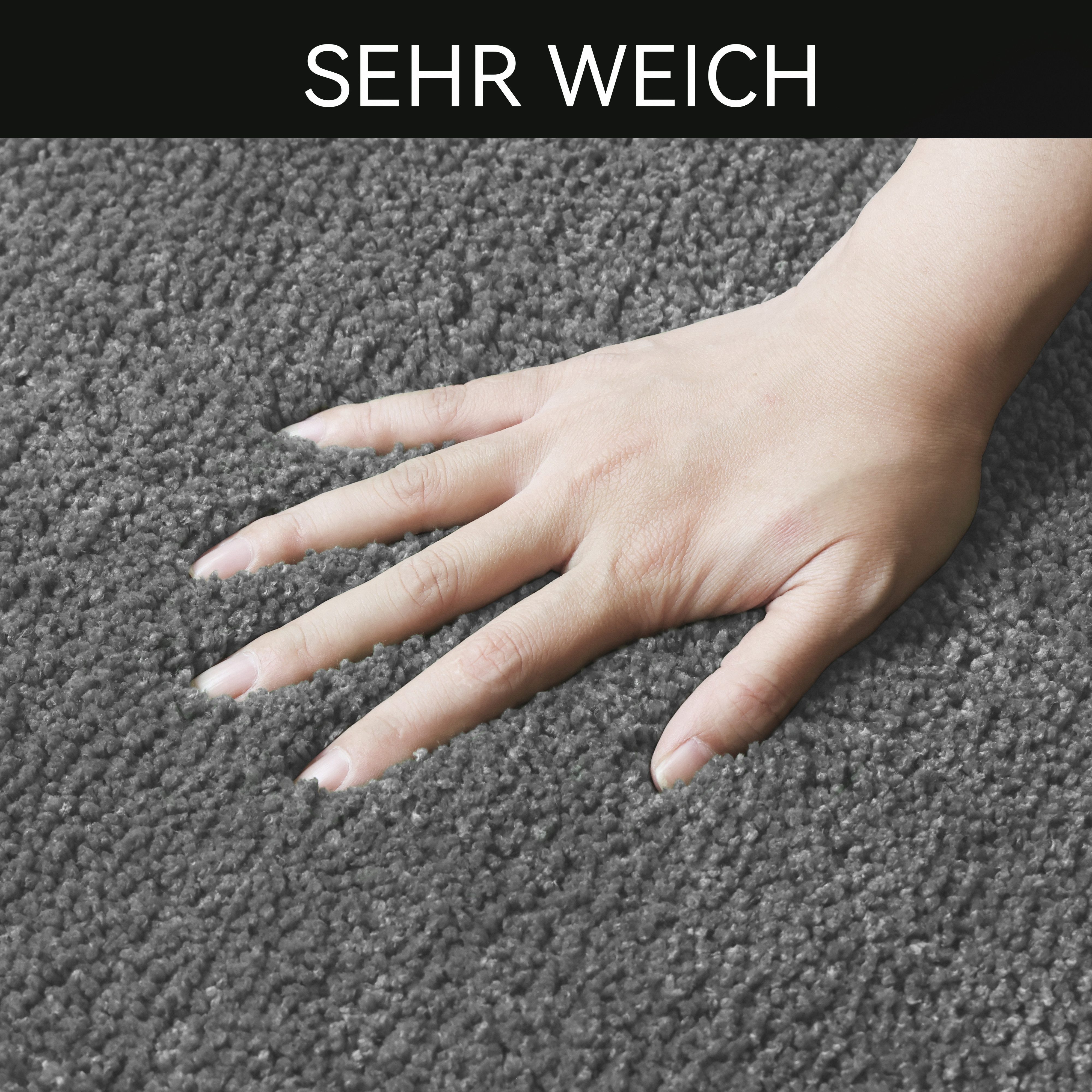 OTTO home Badematte Sanremo mit Rahmen, Badvorleger, Badezimmer, sehr weich, Hoch-Tief, Höhe 25 mm, rutschhemmend beschichtet, schnell trocknend, fußbodenheizun – Bild 3 von 5