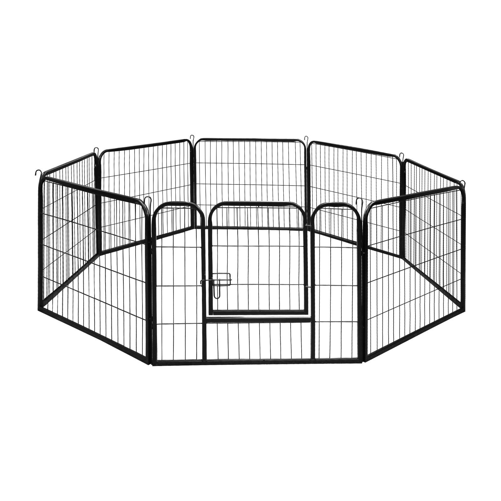 Clanmacy Freigehege Welpenauslauf Mit Dach mitTüren Welpenzaun Freigehege Welpenlaufstall