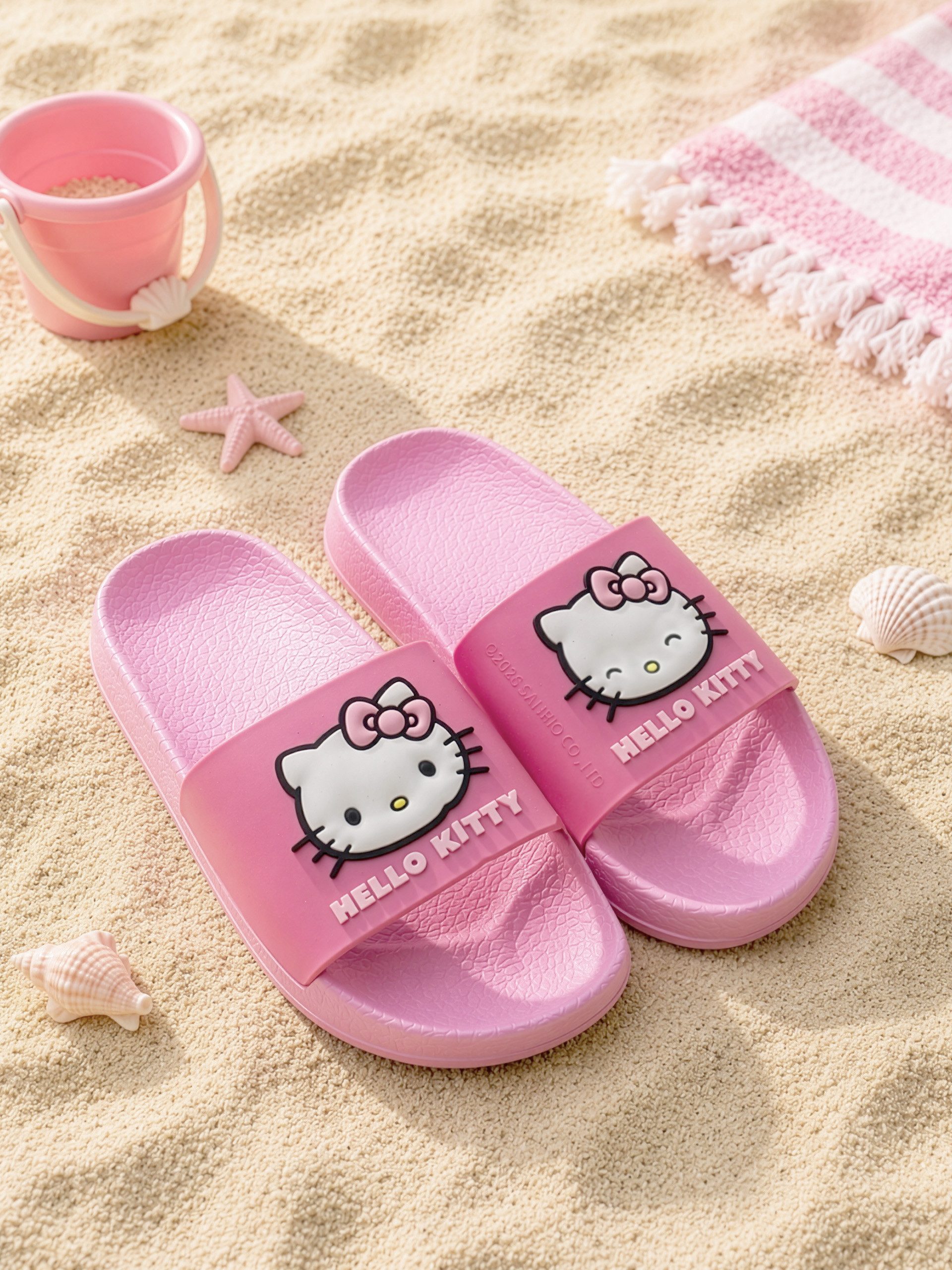 United Labels® Hello Kitty Badelatschen Badeschlappen Badesandalen Schlappen Badesandale – Bild 2 von 5