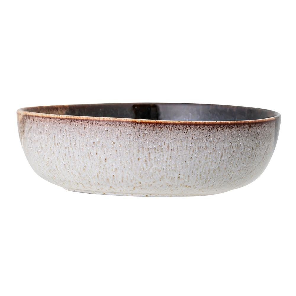 Bloomingville Servierschale Jules Servierschüssel, Steingut braun/blau 750ml 17,5cm Servierschüssel handgefertigt