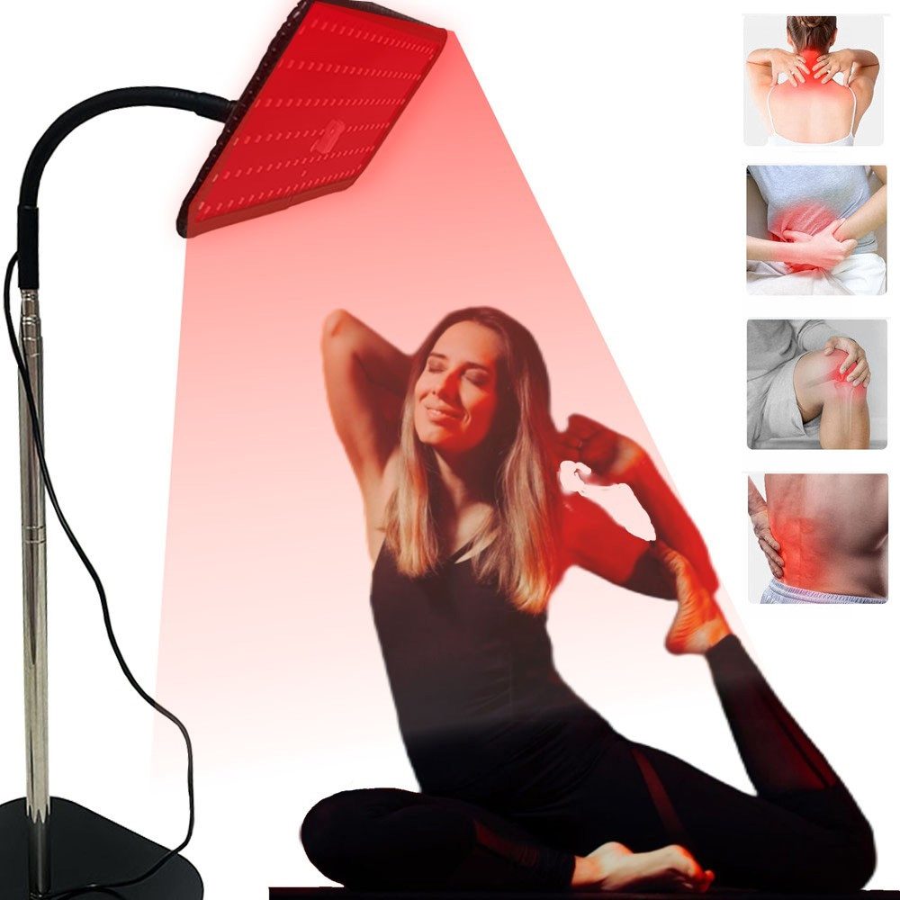 Infrarotlampe 126LEDs Infrarotlampe, 660nm & 850nm Rotlicht Therapie mit Timer