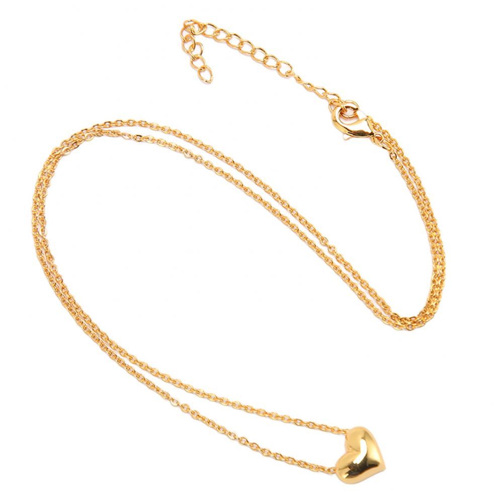 Truyuety Edelstahlkette Damen-Halskette, herzförmiger Anhänger, vergoldet, modische Damen (1-tlg)