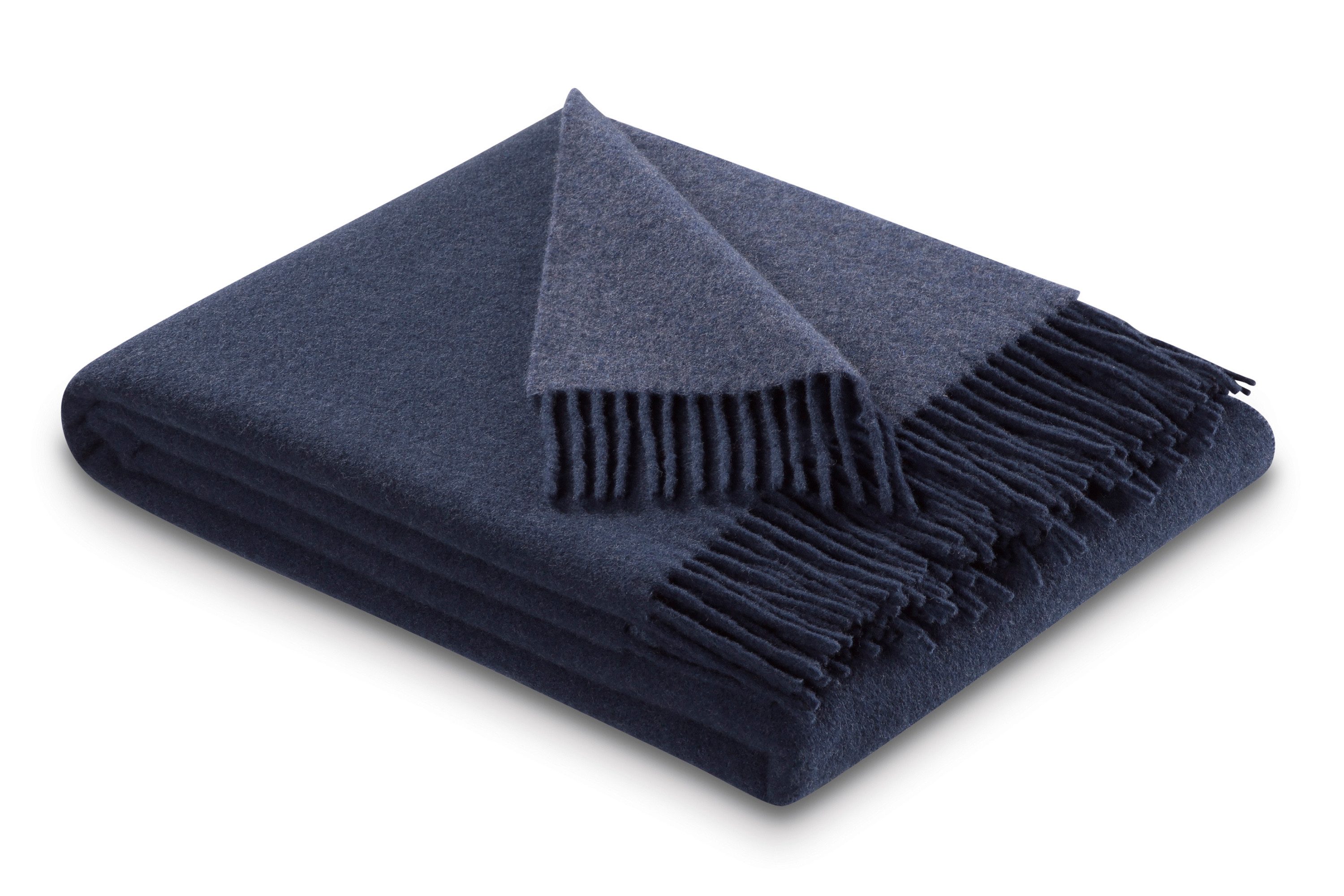 Wohndecke Soft Impression im Doubleface-Look, Biederlack, Wolle-Kaschmir-Mix