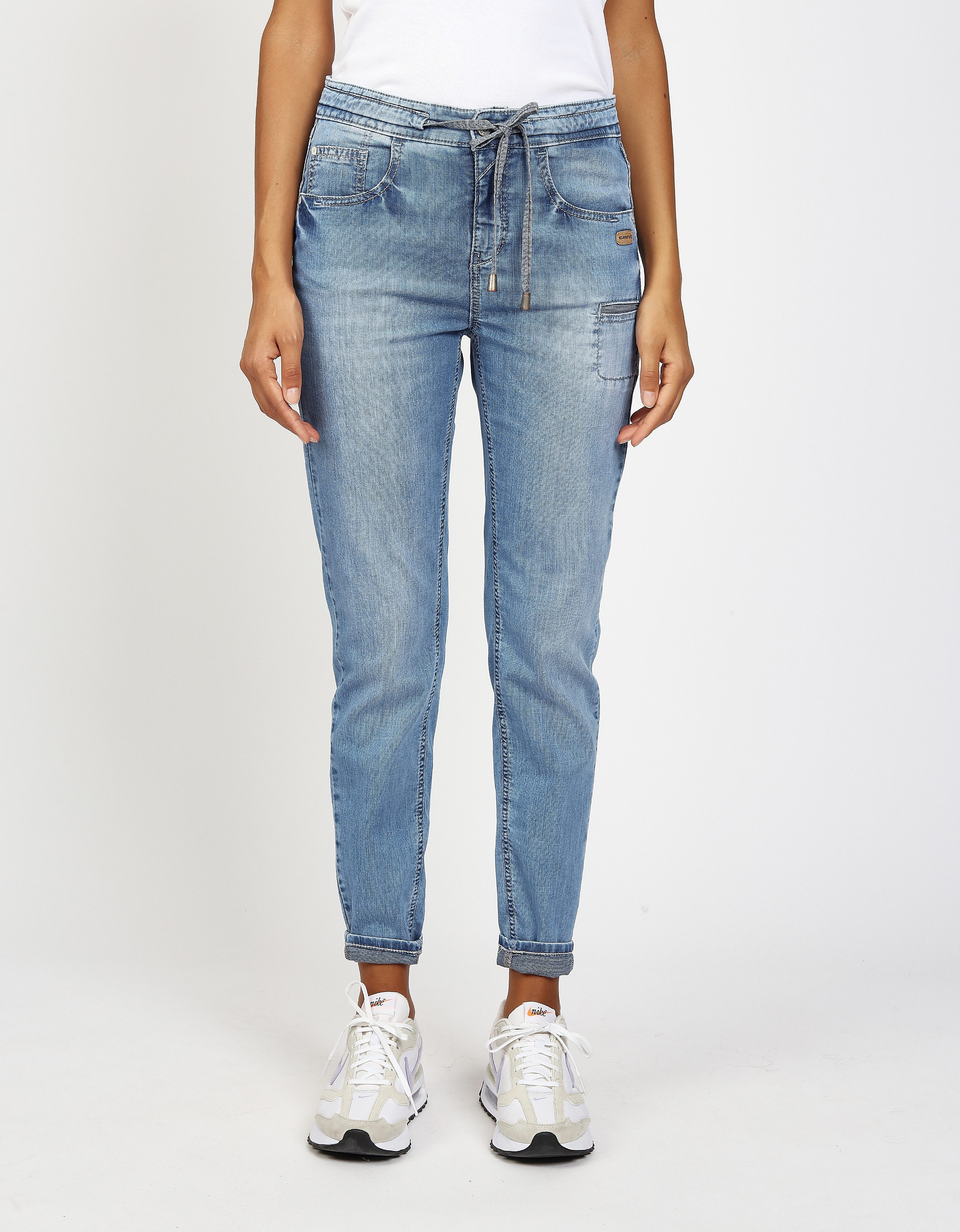 GANG 5-Pocket-Jeans 94AMELIE JOGGER mit Tunnelzug, Relaxed Fit