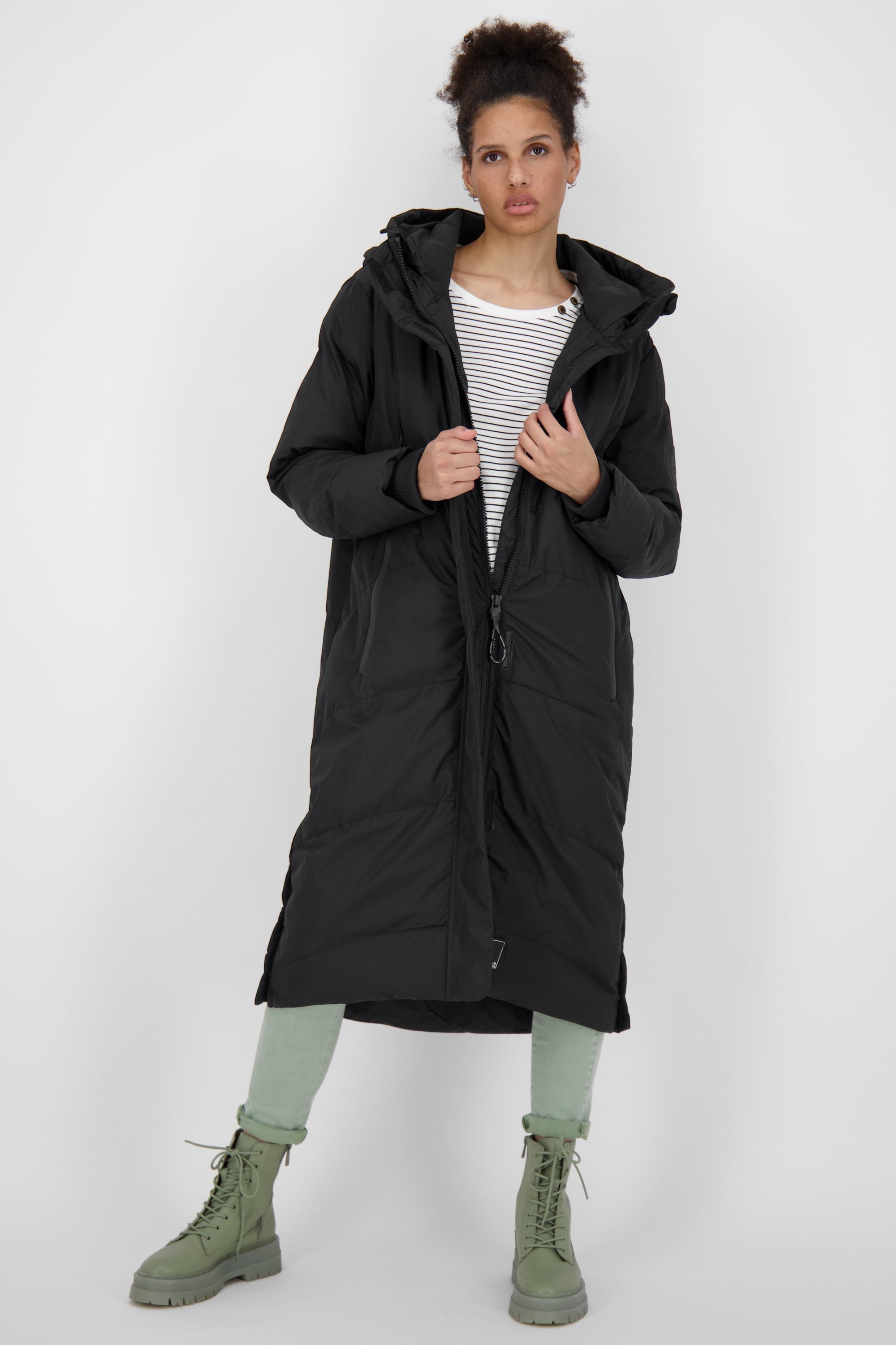 & Winterjacke, A JunaAK moonless Winterjacke Jacke Alife Coat Kickin Damen gefütterte