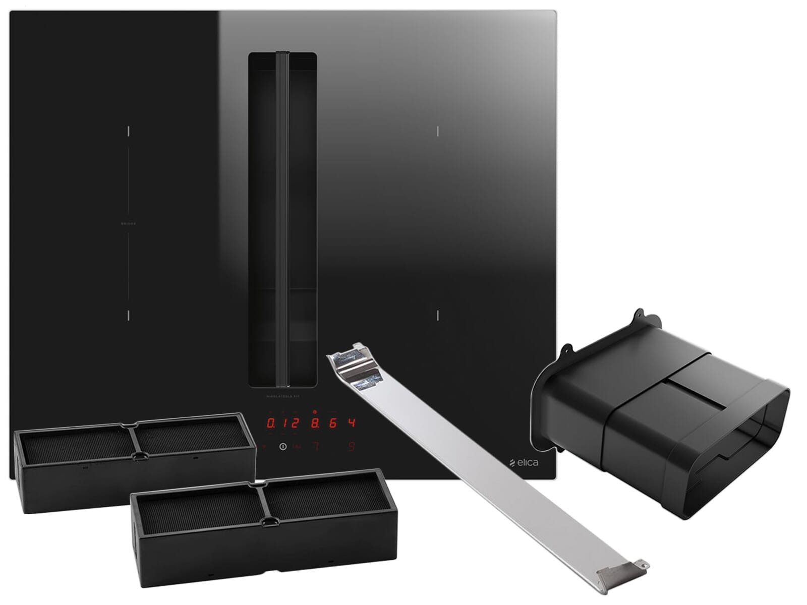 Elica Kochfeld mit Dunstabzug PRF0167054 + KIT0180522, Timer, TouchControl-Bedienung