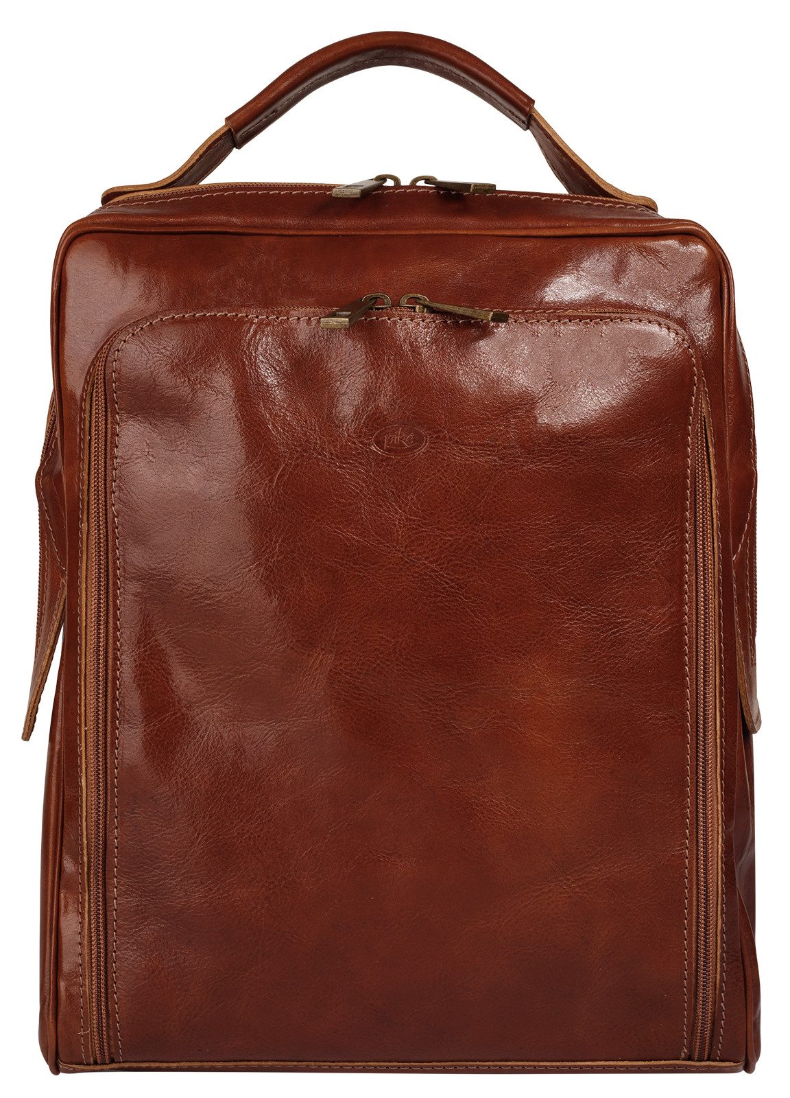 Piké Cityrucksack, echt Leder, Made in Italy