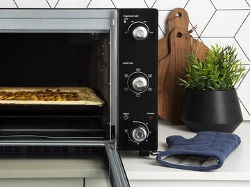 PRINCESS Minibackofen, Kleiner 45L Umluft Tisch-Backofen Mini-Ofen Drehspieß, Pizzabackofen