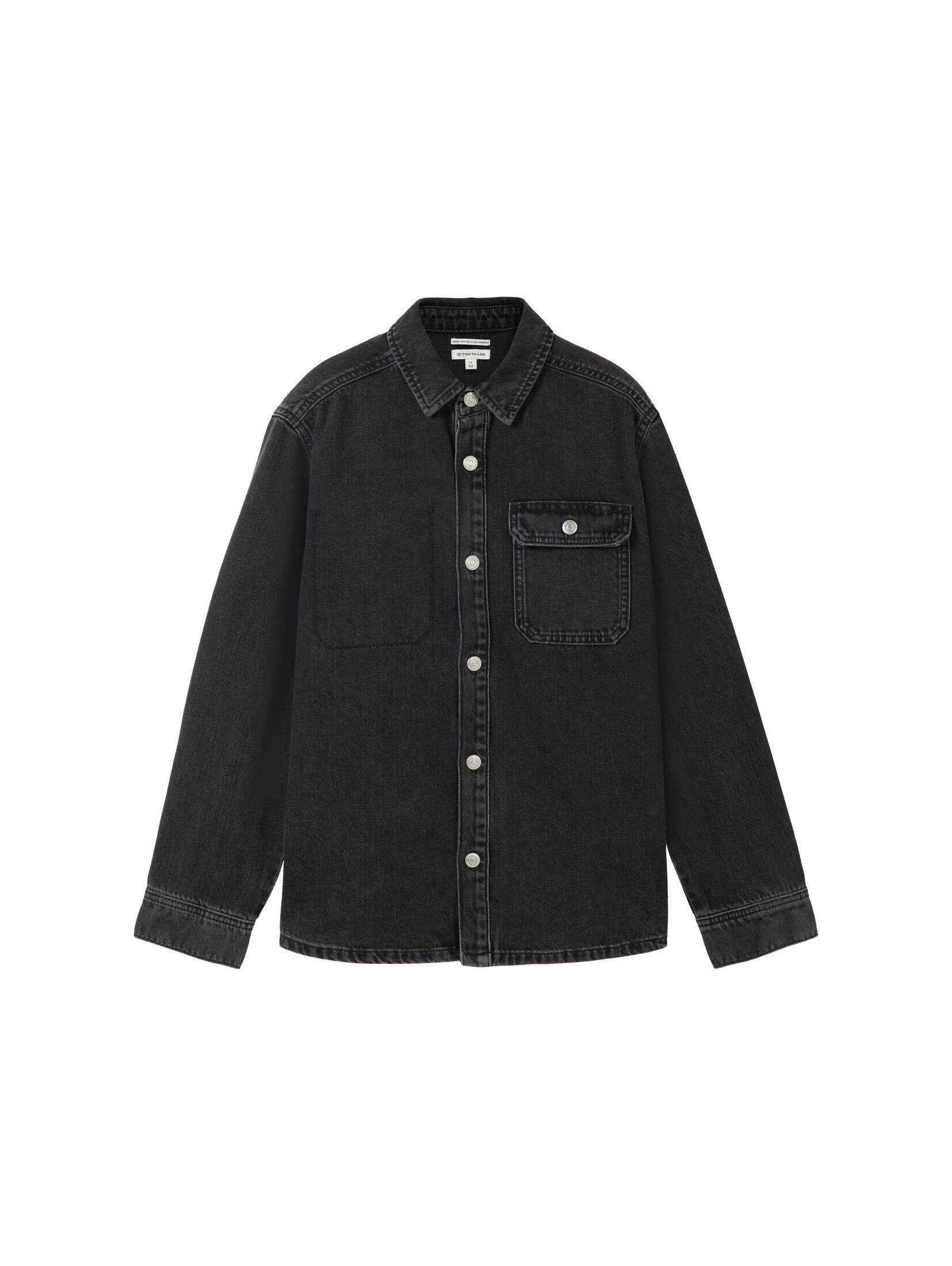 TOM TAILOR Langarmhemd Jeans Overshirt mit recycelter Baumwolle