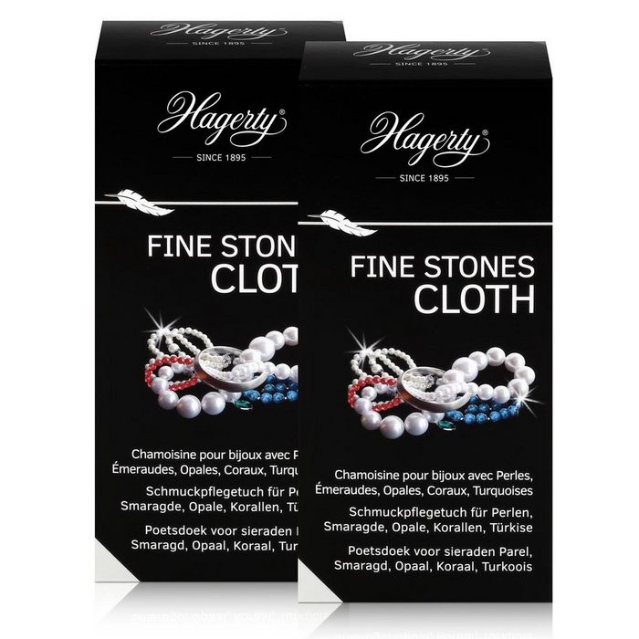 Hagerty Hagerty Fine Stones Cloth - Schmuckpflegetuch für Perlen 36x30cm (2er Reinigungstücher