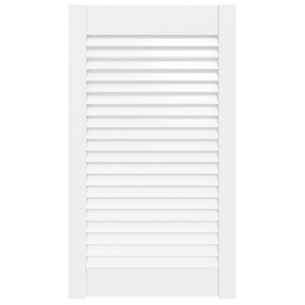 vidaXL Schranktür, Tür Lamellen-Design Weiß 69x39,4 cm Massivholz Kiefer