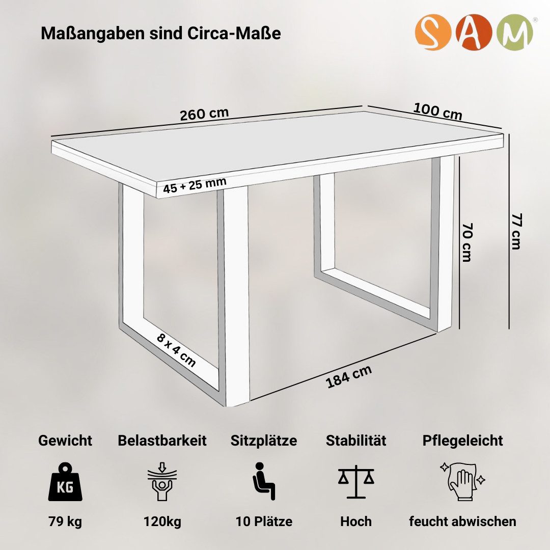 SAM® Esstisch Pearl, Akazienholz, gerade Kante, günstig online kaufen