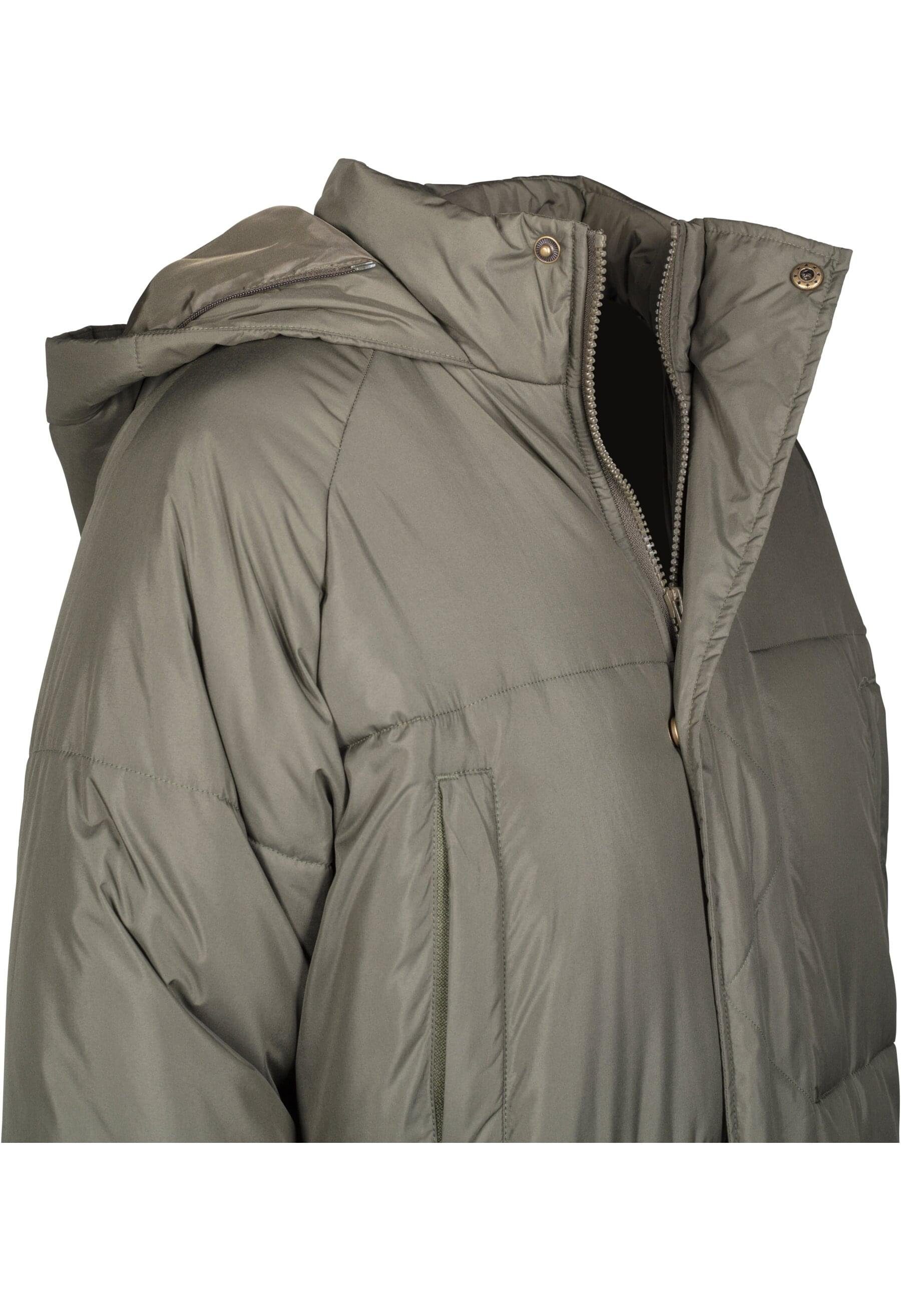 Ladies Puffer Damen Faux CLASSICS Outdoorjacke Oversize Fur (1-St) URBAN Coat darkolive/beige