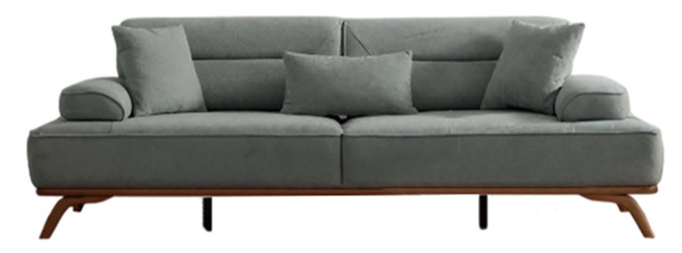 JVmoebel 3-Sitzer Grauer 3-Sitzer Polstercouch Textilsofas Wohnzimmer Möbel, 1 Teile, Made in Europa
