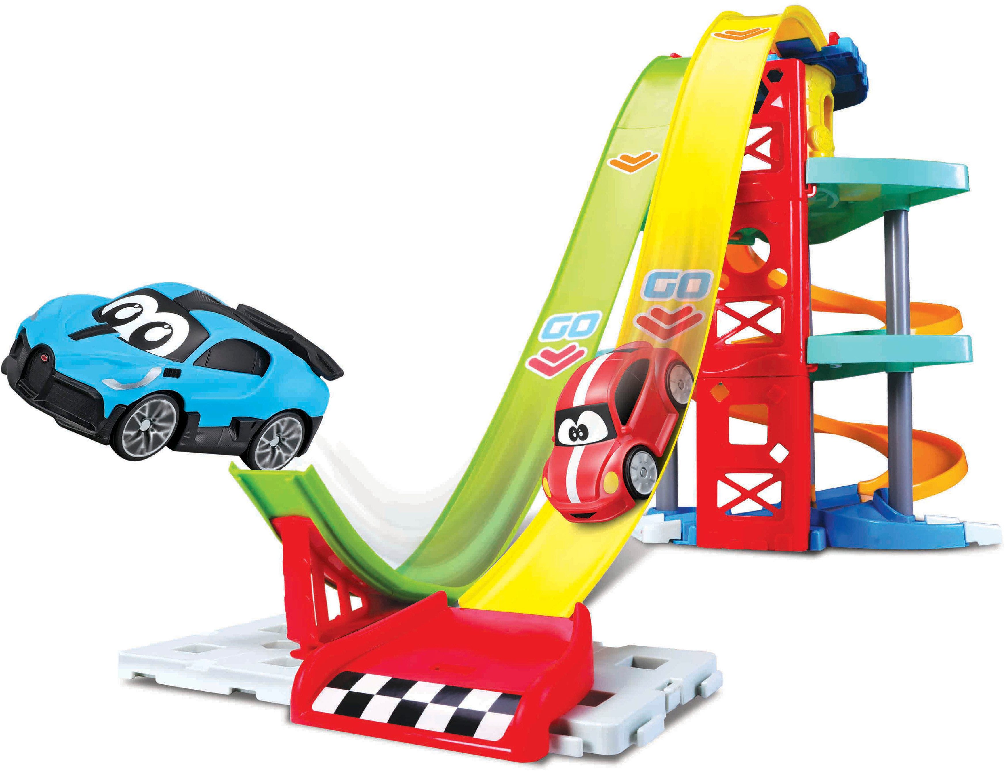 bbJunior Autorennbahn Launch & Race Tower, inklusive 2 Fahrzeuge