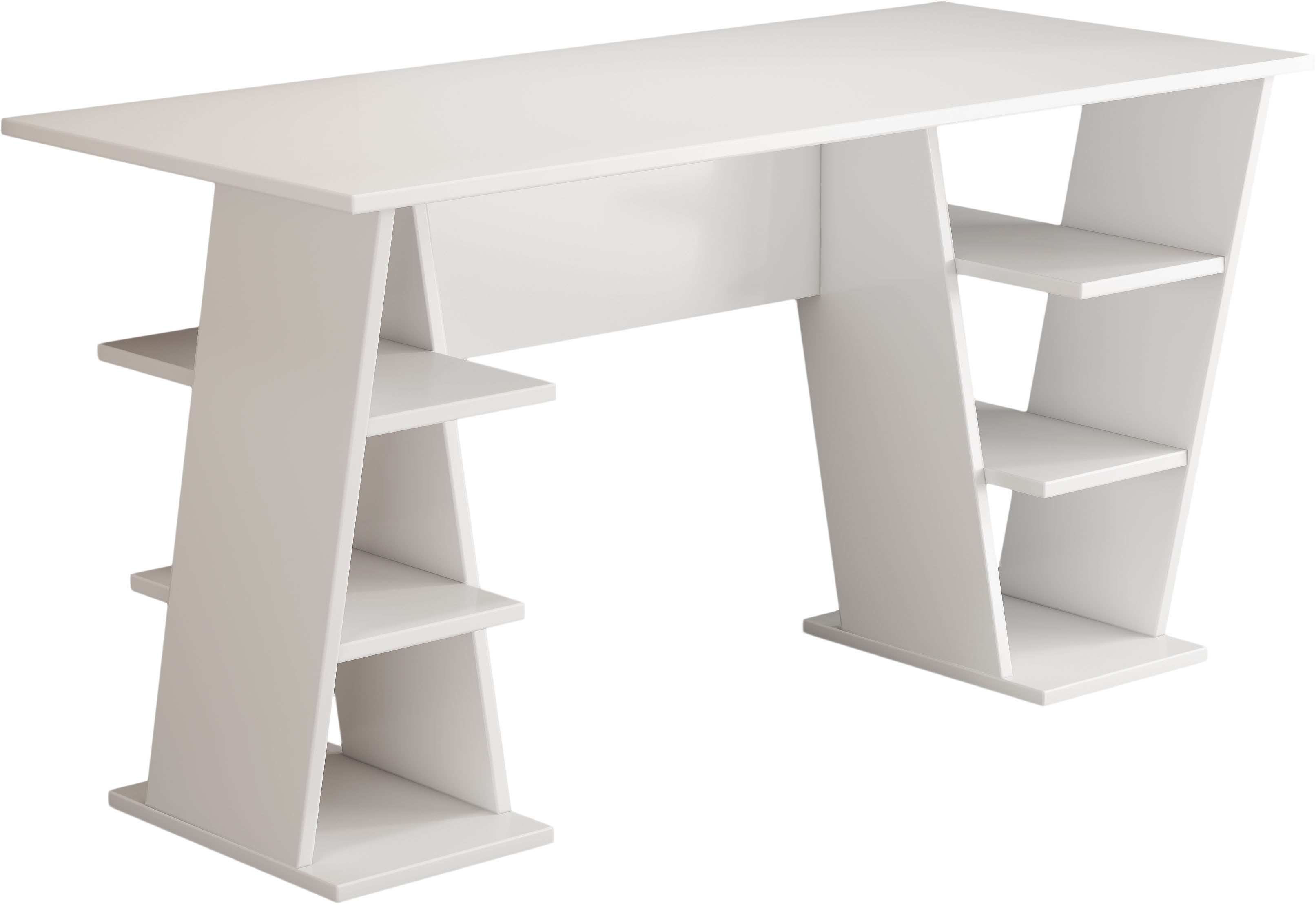 OTTO home Schreibtisch Ezzell, Regalschreibtisch mit Ablagen, modernes Design, Breite 137 cm