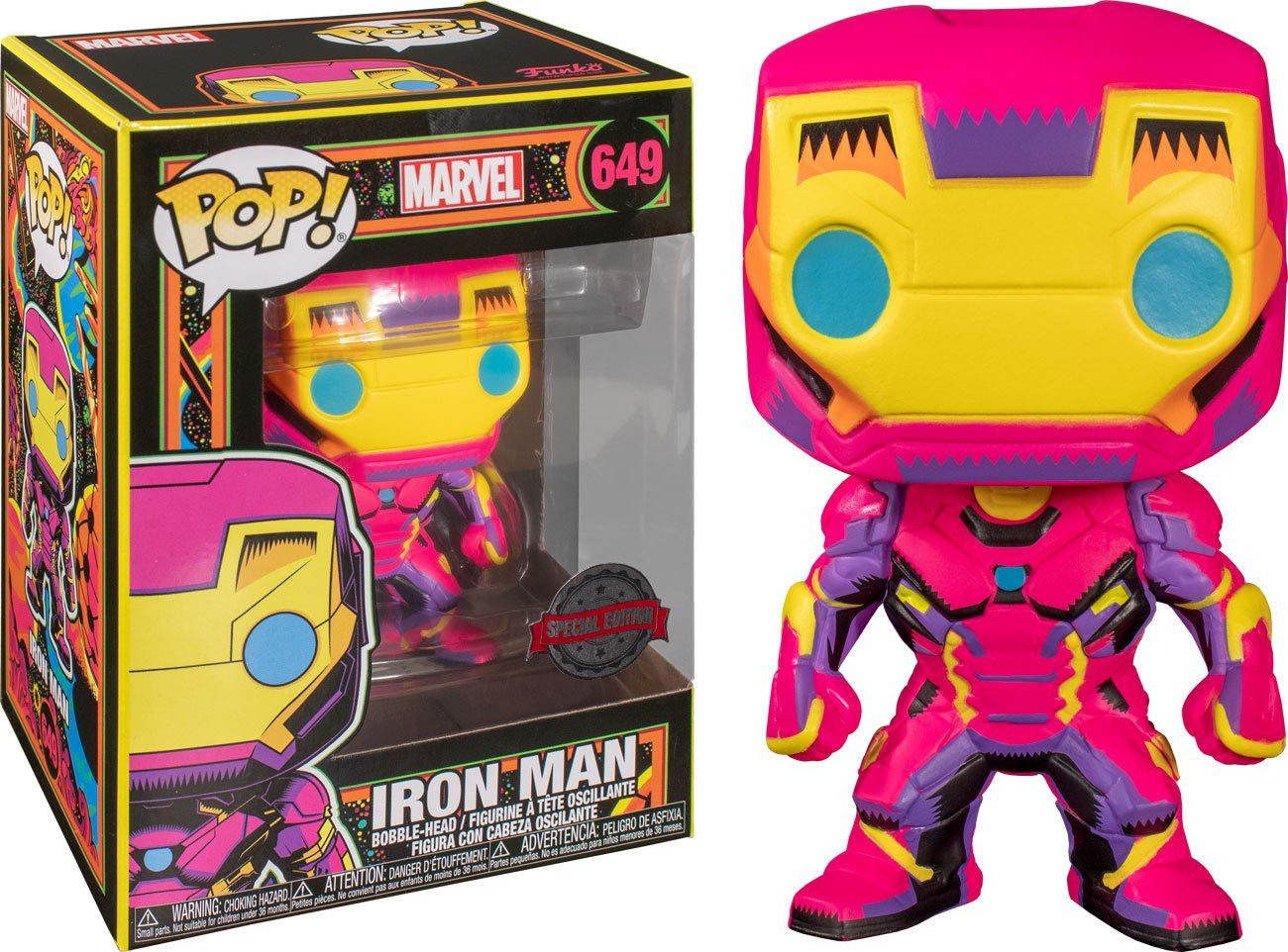Funko Merchandise-Figur Marvel - Black Light Iron Man #48846