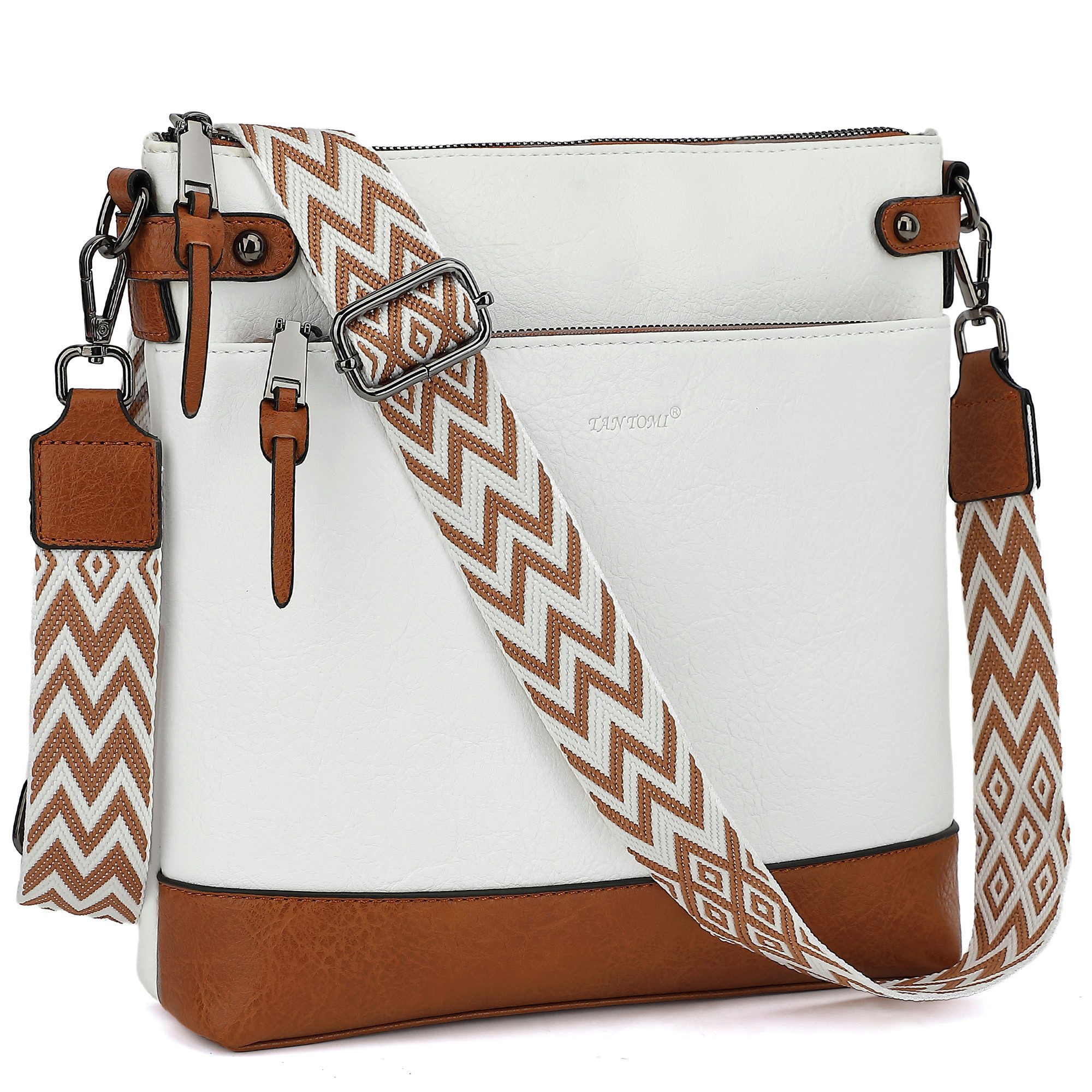 TAN.TOMI Schultertasche Mittel Damen Umhängetasche Crossbody Bag Leicht Tasche Bag, Mit Verstellbar Abnehmbar Breiter Gurt Pendeln Reise Campus