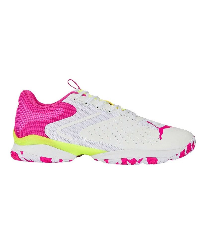 PUMA Solarattack RCT Allcourt weiss/violett/lime Herren Tennisschuh
