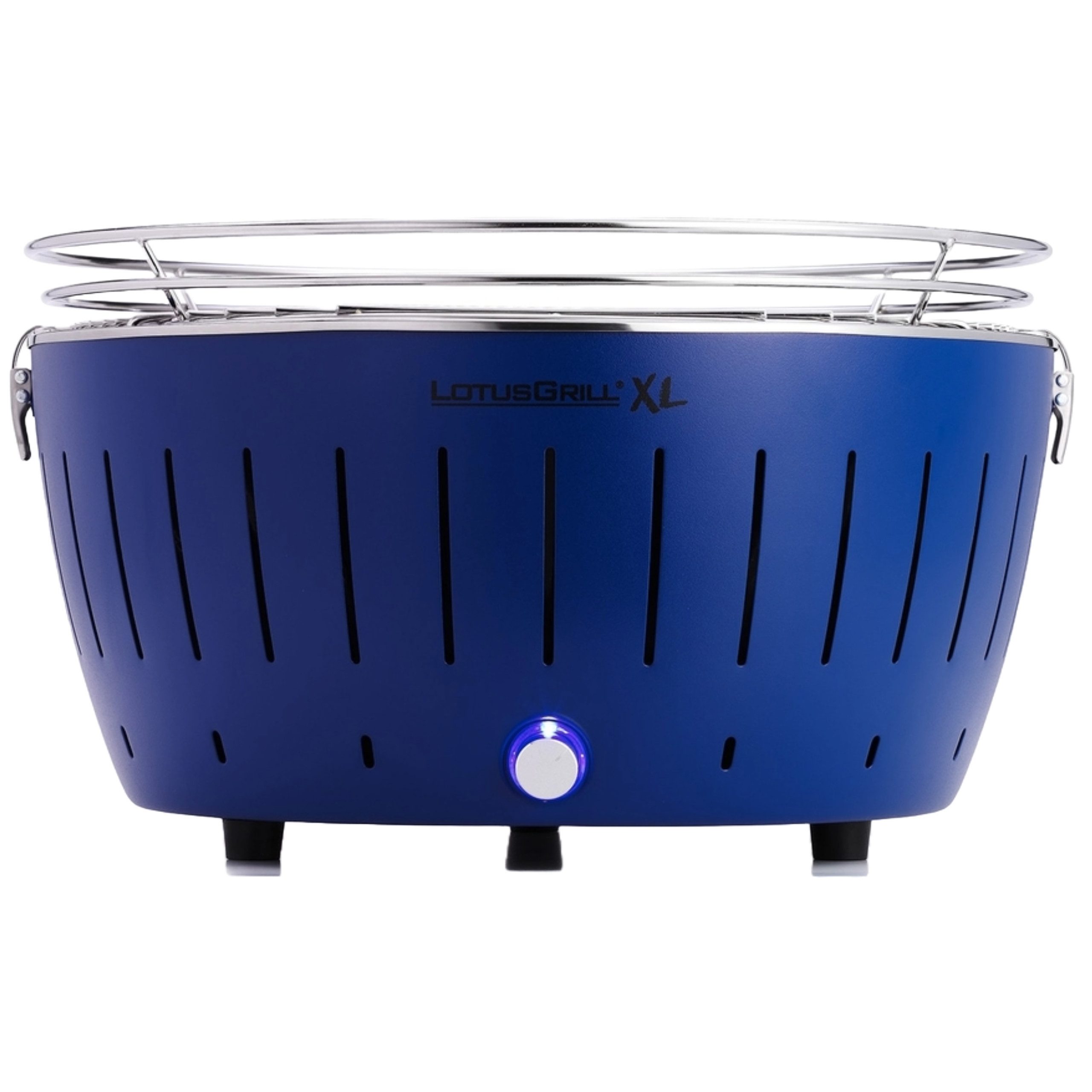 LotusGrill Holzkohlegrill LotusGrill XL Tiefblau G435 der raucharme Holzkohlegrill/Tischgrill