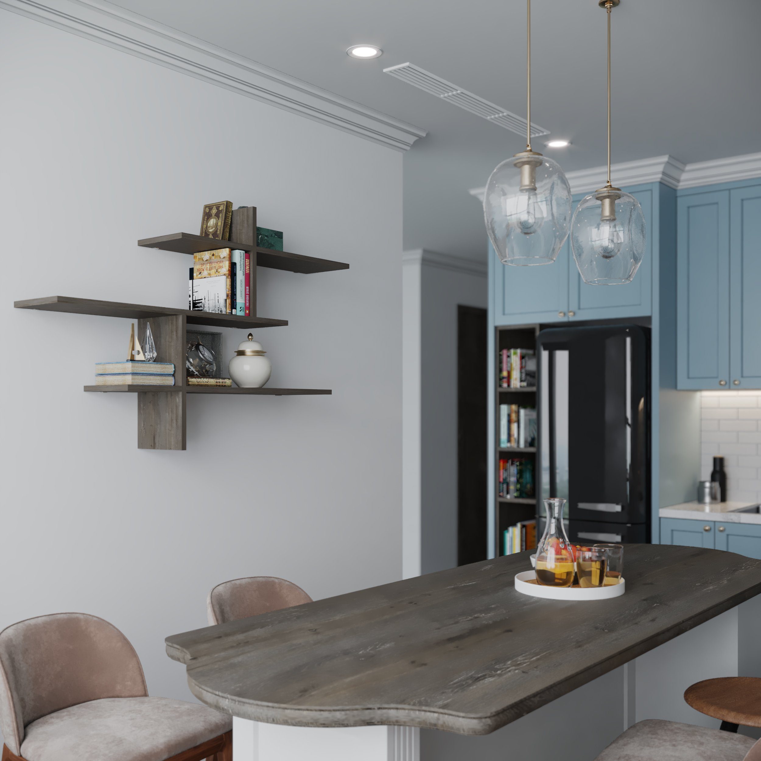 Decortie Wandregal Leo, Modernes Wandregal, Schwimmendes Regal, 22 x 123 x günstig online kaufen