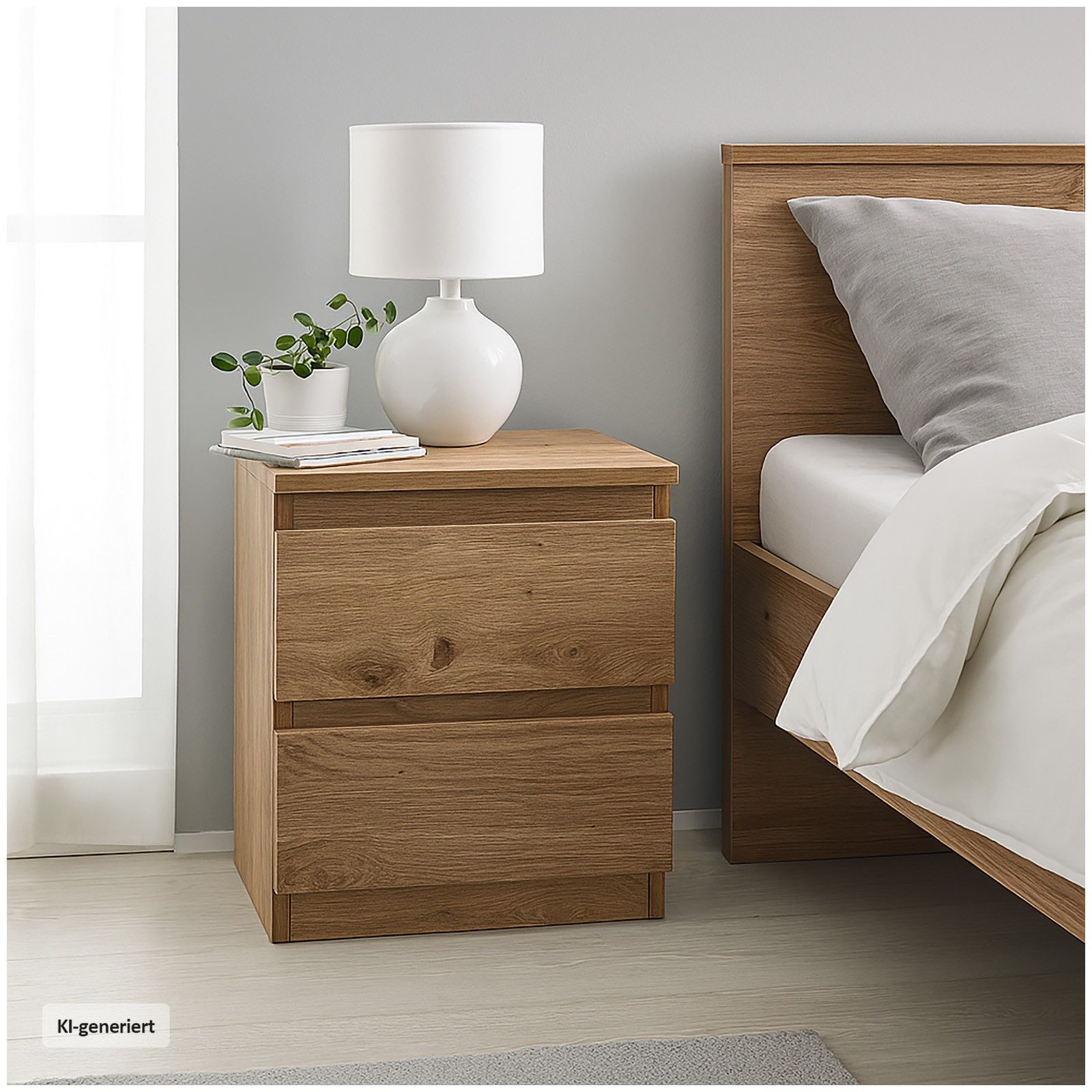 HTI-Living Nachtkommode Nachtkommode 2er Set Artisaneiche (Set, 2 St., 2 Nachtkommoden), Nachtschrank Nachttisch